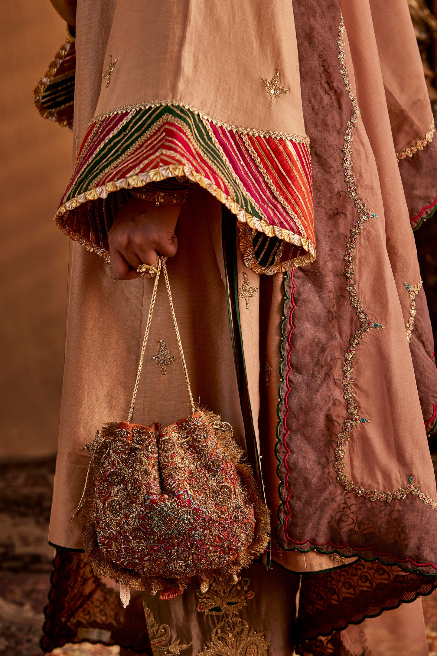 French Beige Kurta Set