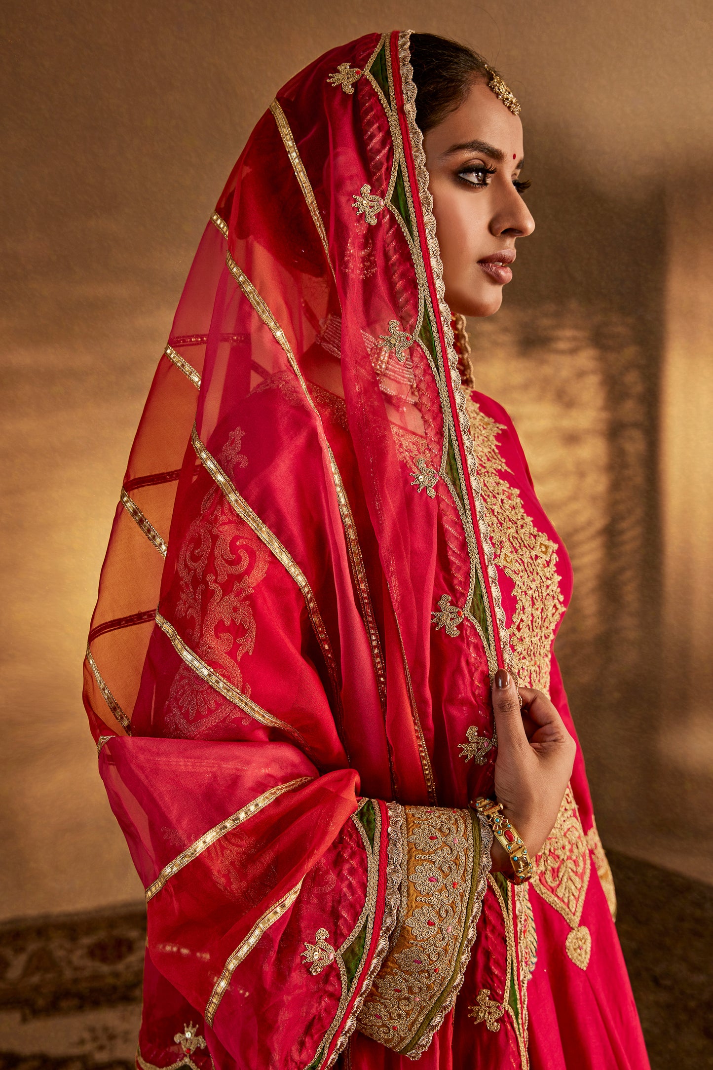 Rani Pink Chevrons Sharara Set