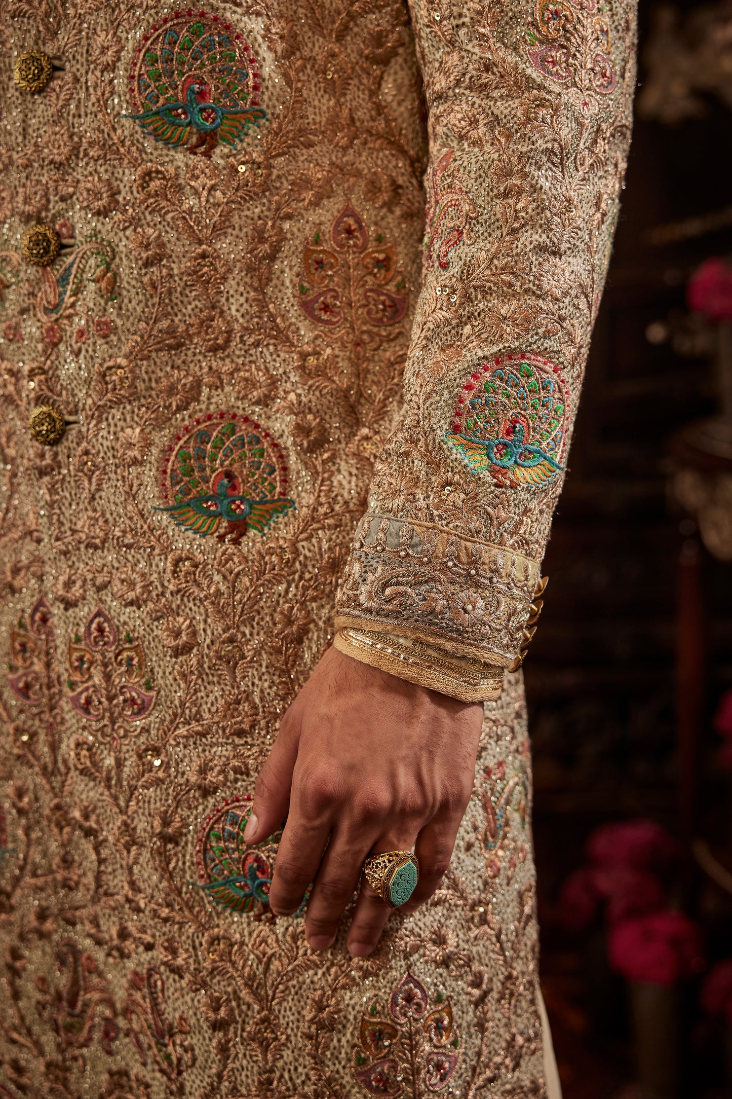 Mughal Miniature Art Sherwani