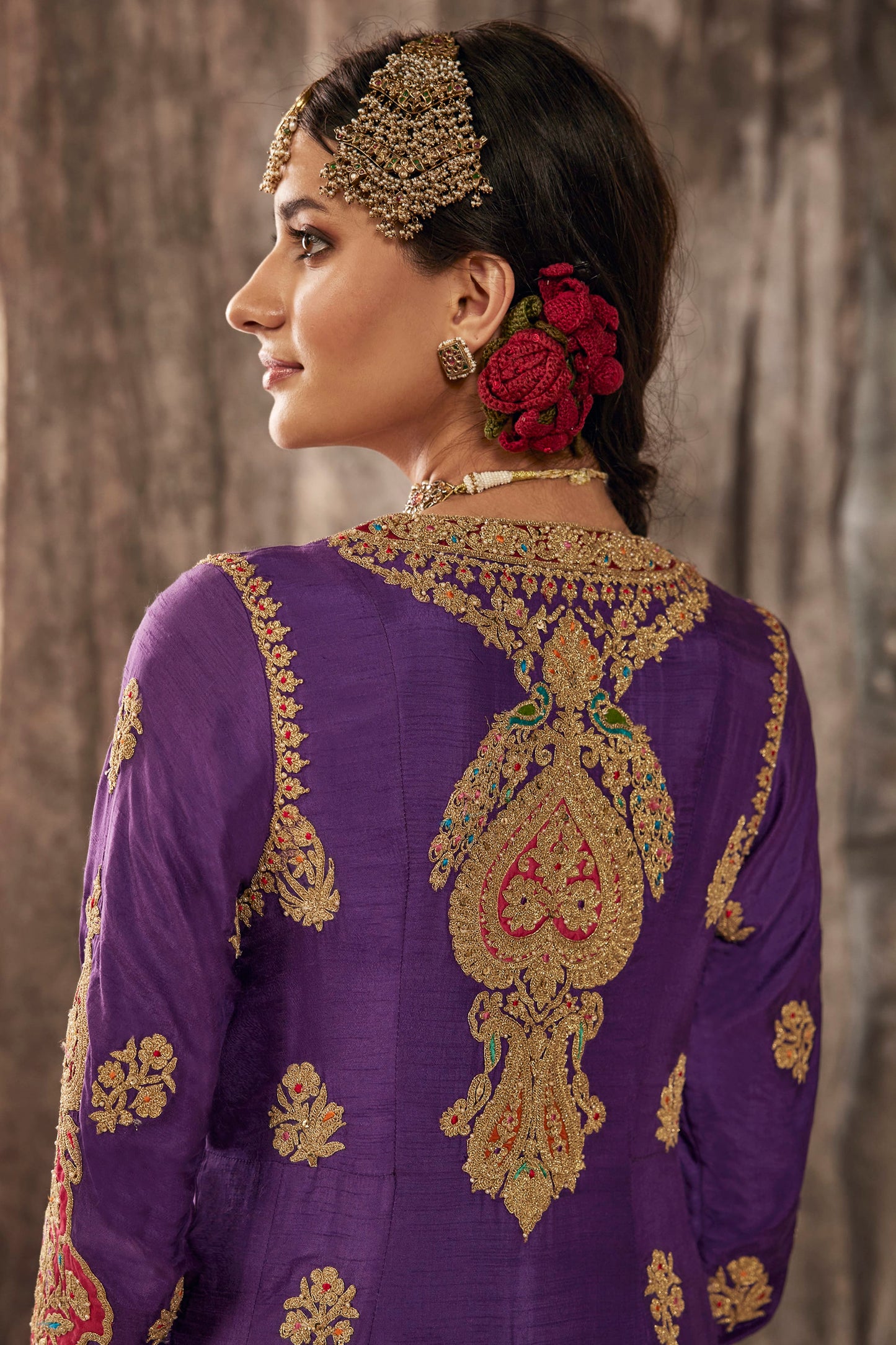 Vibrant Purple Embroidered Kurta Set