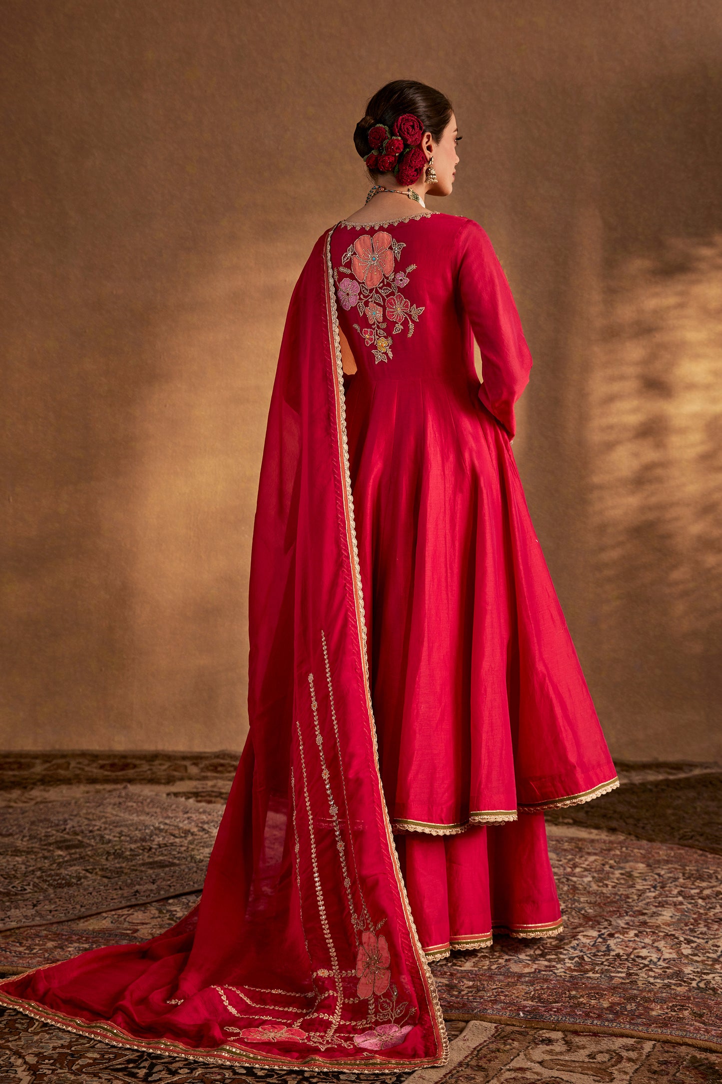 Rani Pink Bouquet Kalidar Set