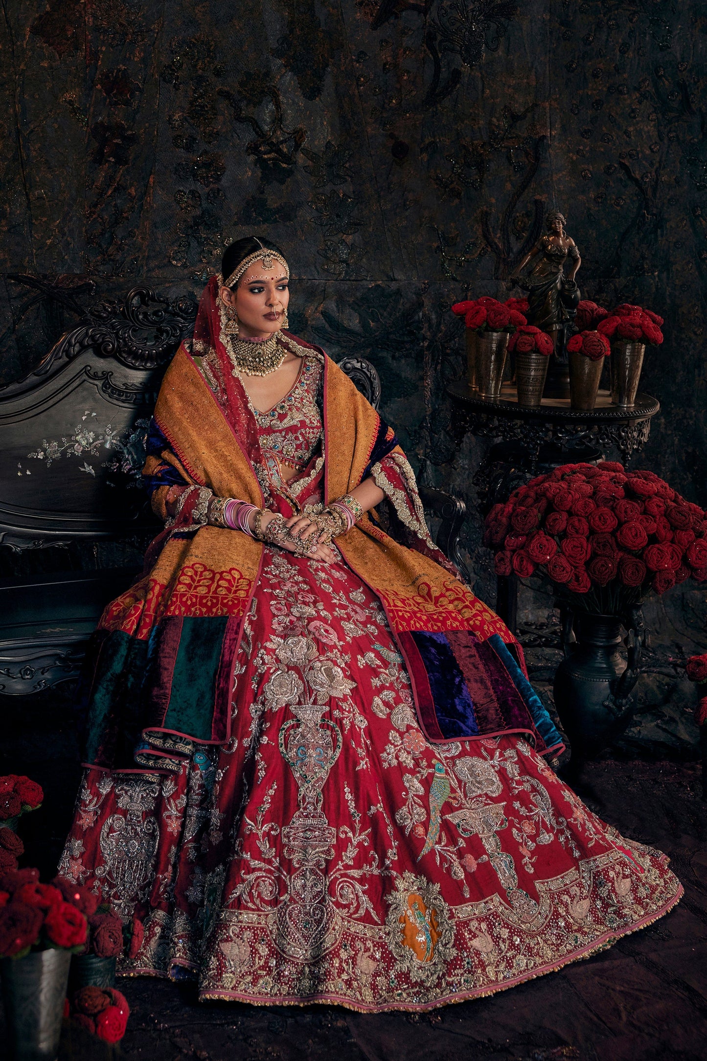 Earthy Red Silk Lehenga