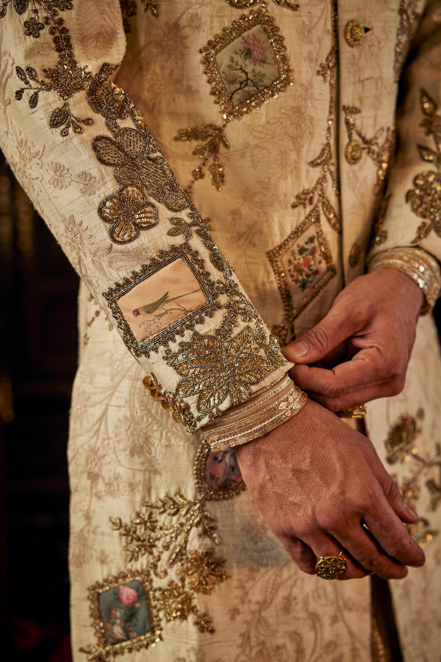 Ivory Tree Of Life Sherwani