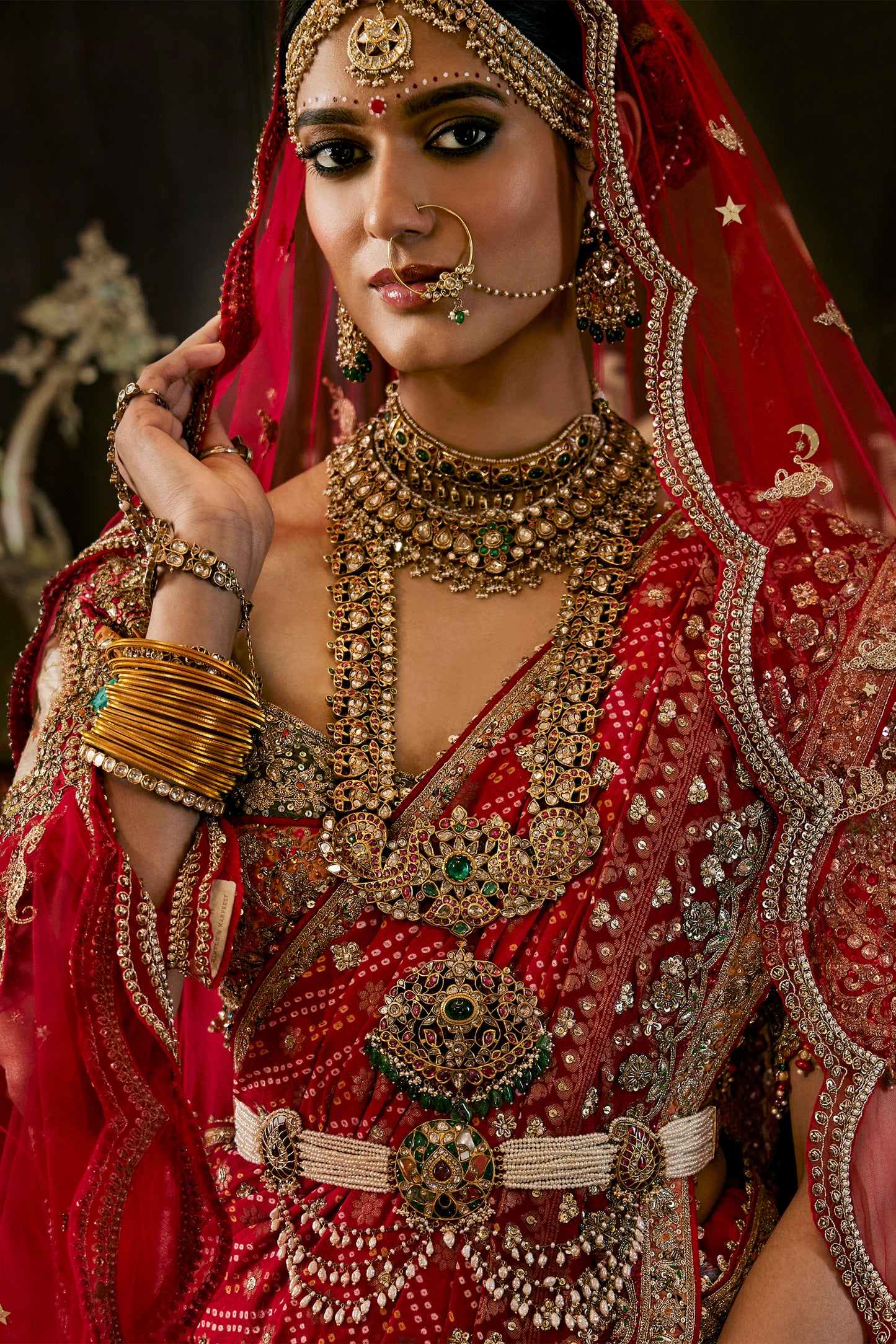 Gulaab Gharchola Saree