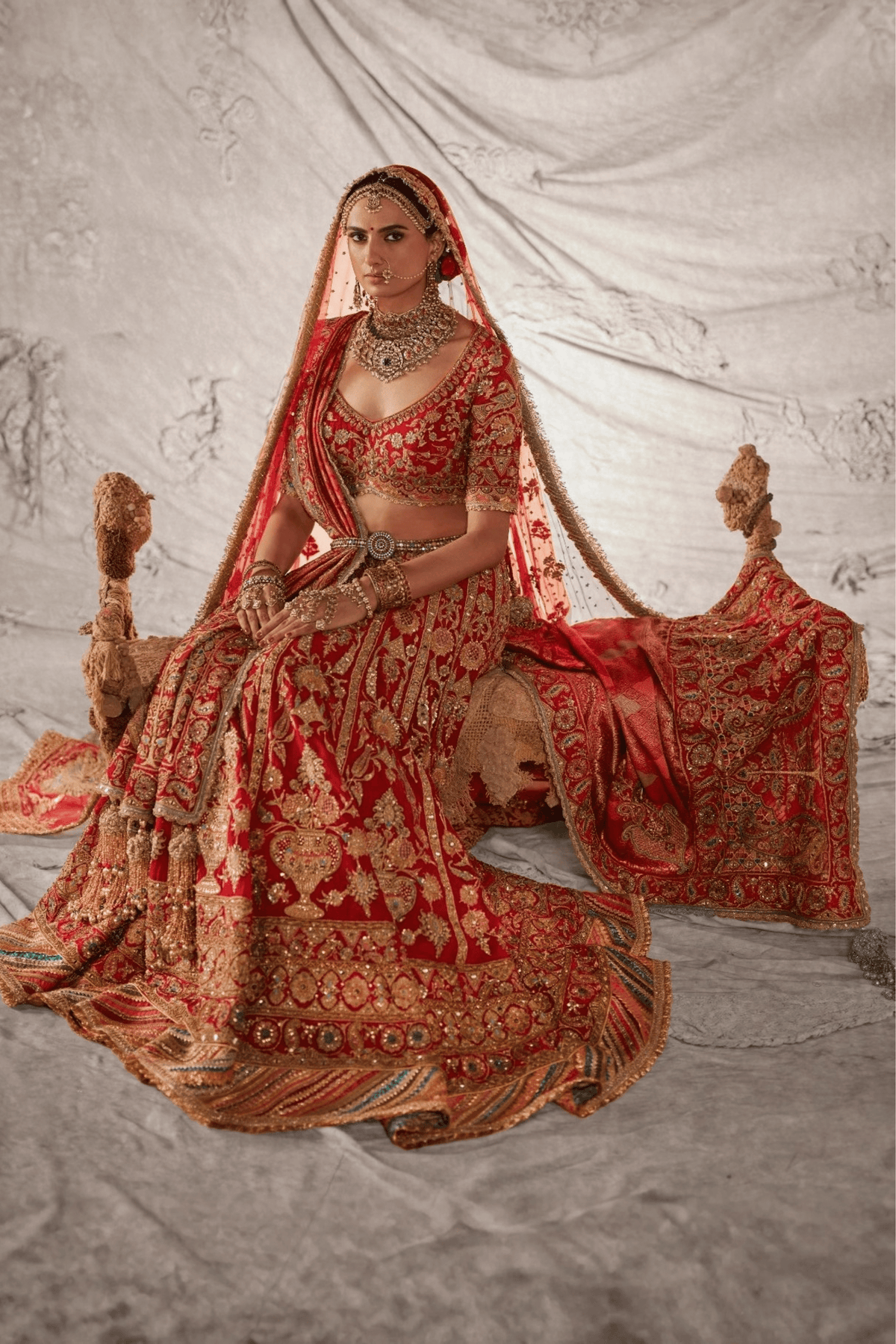 Deep Red Lehenga
