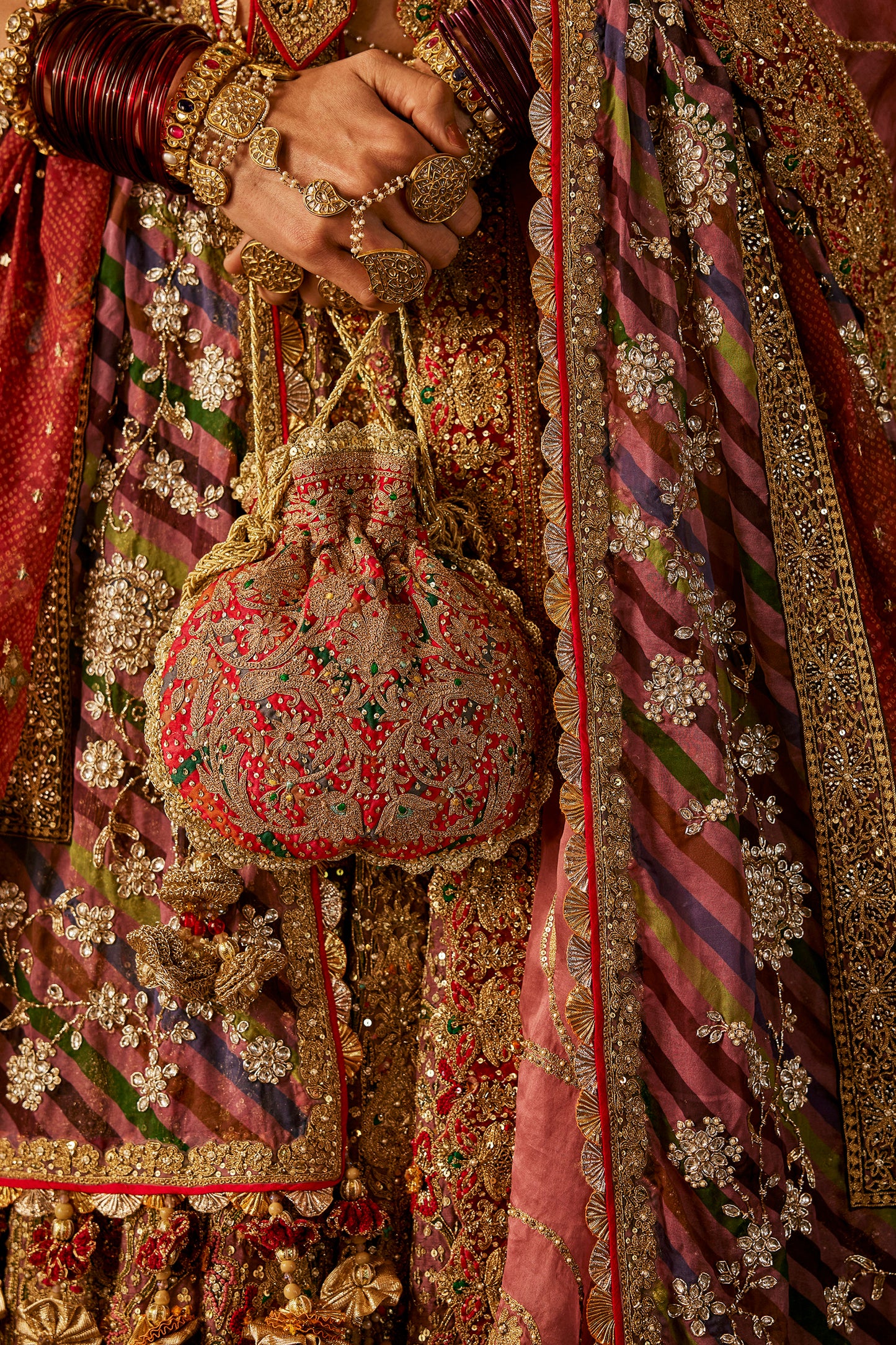 Aubergine Silk Lehenga