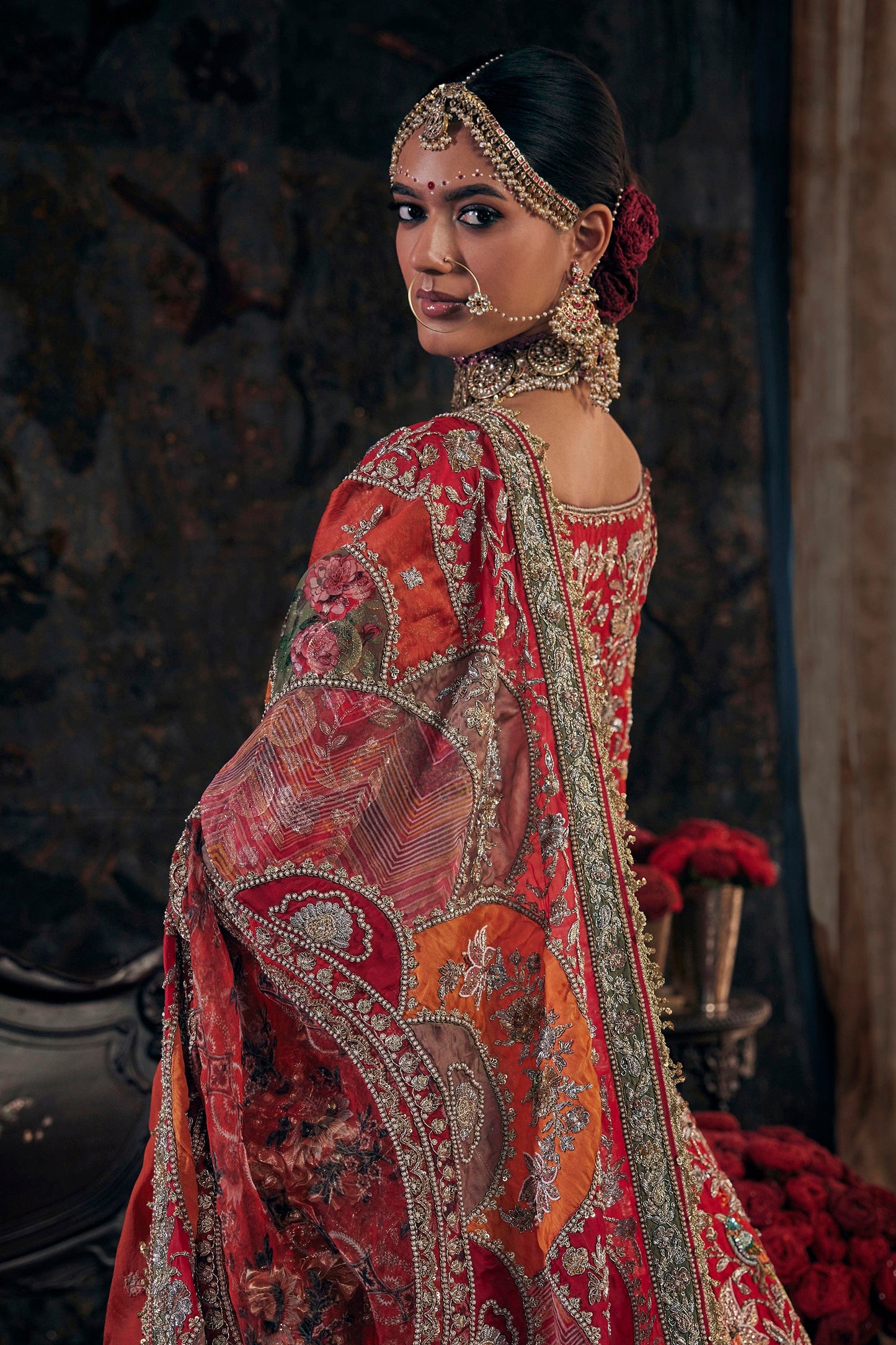 Deep Red Silk Lehenga