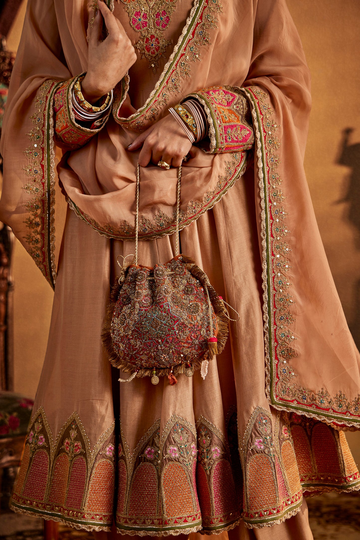 Cinnamon Silk Kalidar Set