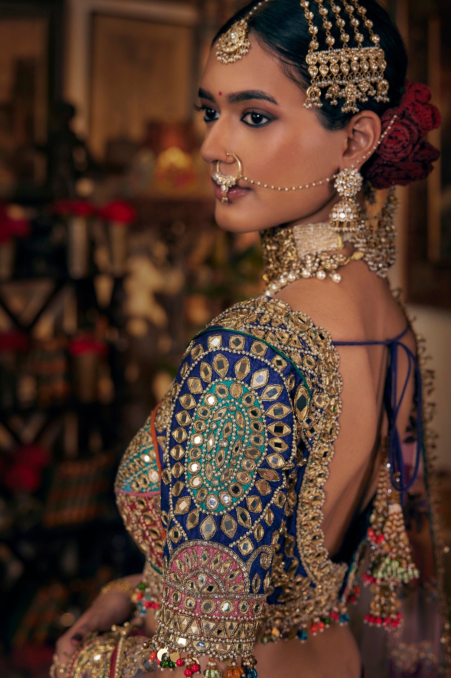 Deep Purple Embroidered Lehenga