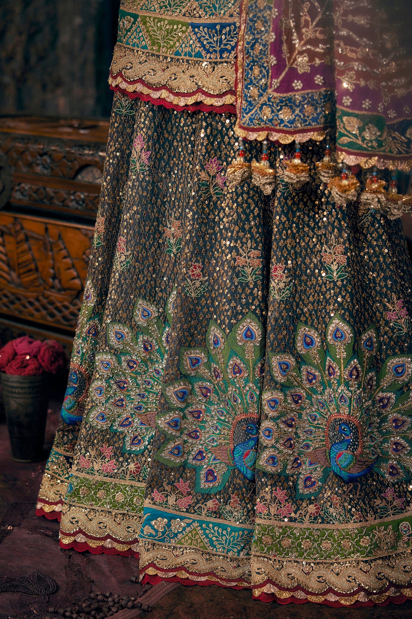 Charcoal Grey Kurti-Sharara Set