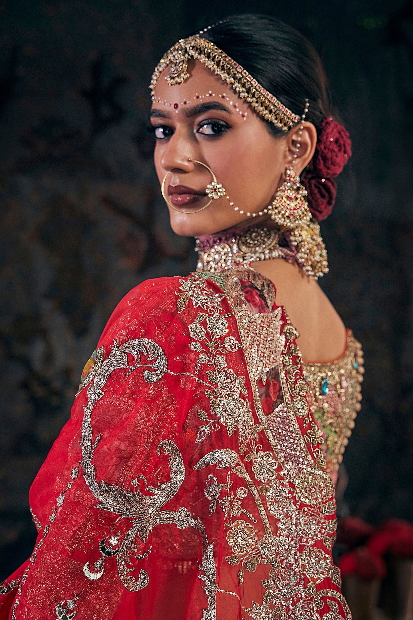 Earthy Scarlet Red Lehenga