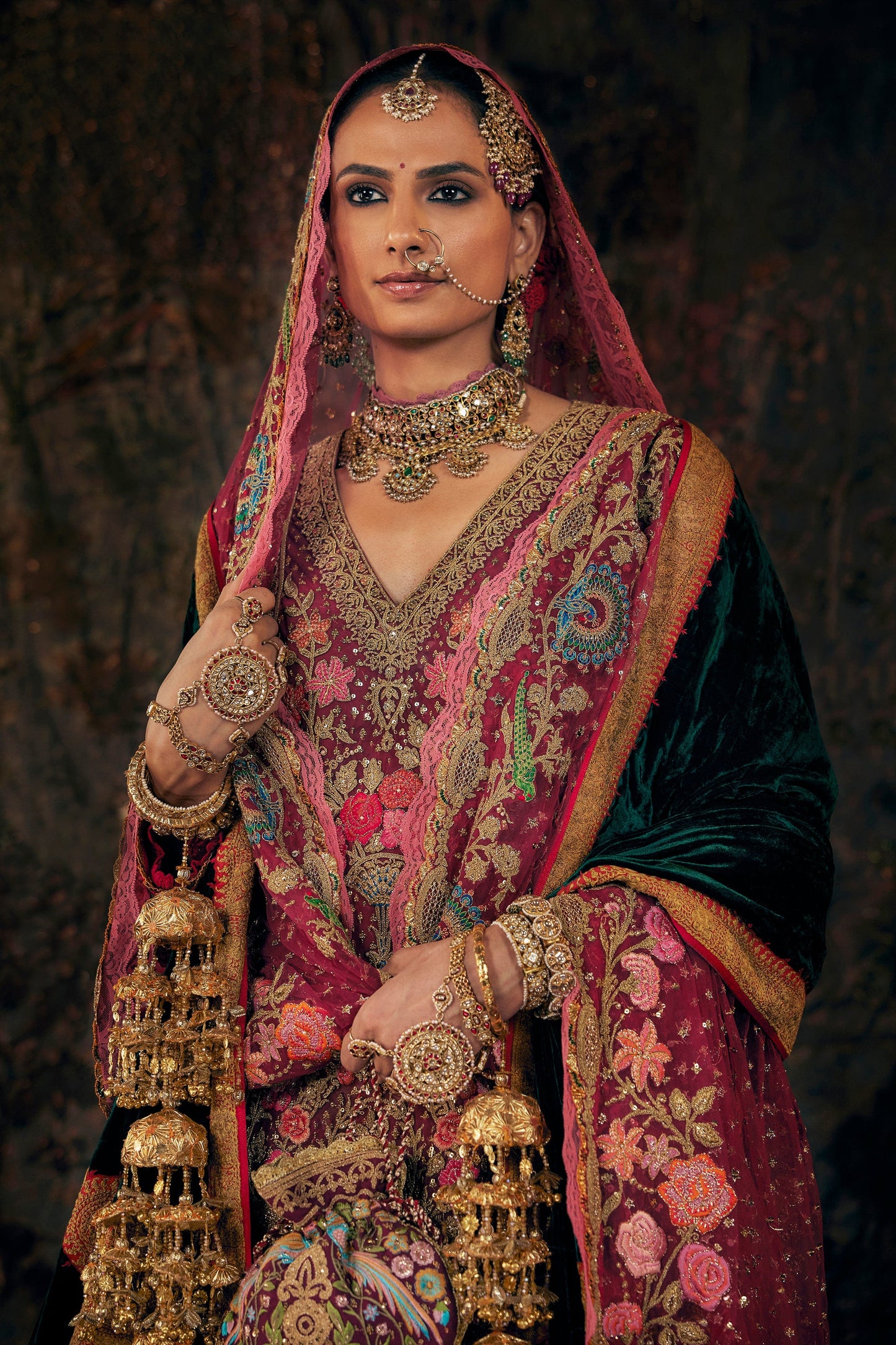 Ruby Pink Kurti-Sharara Set