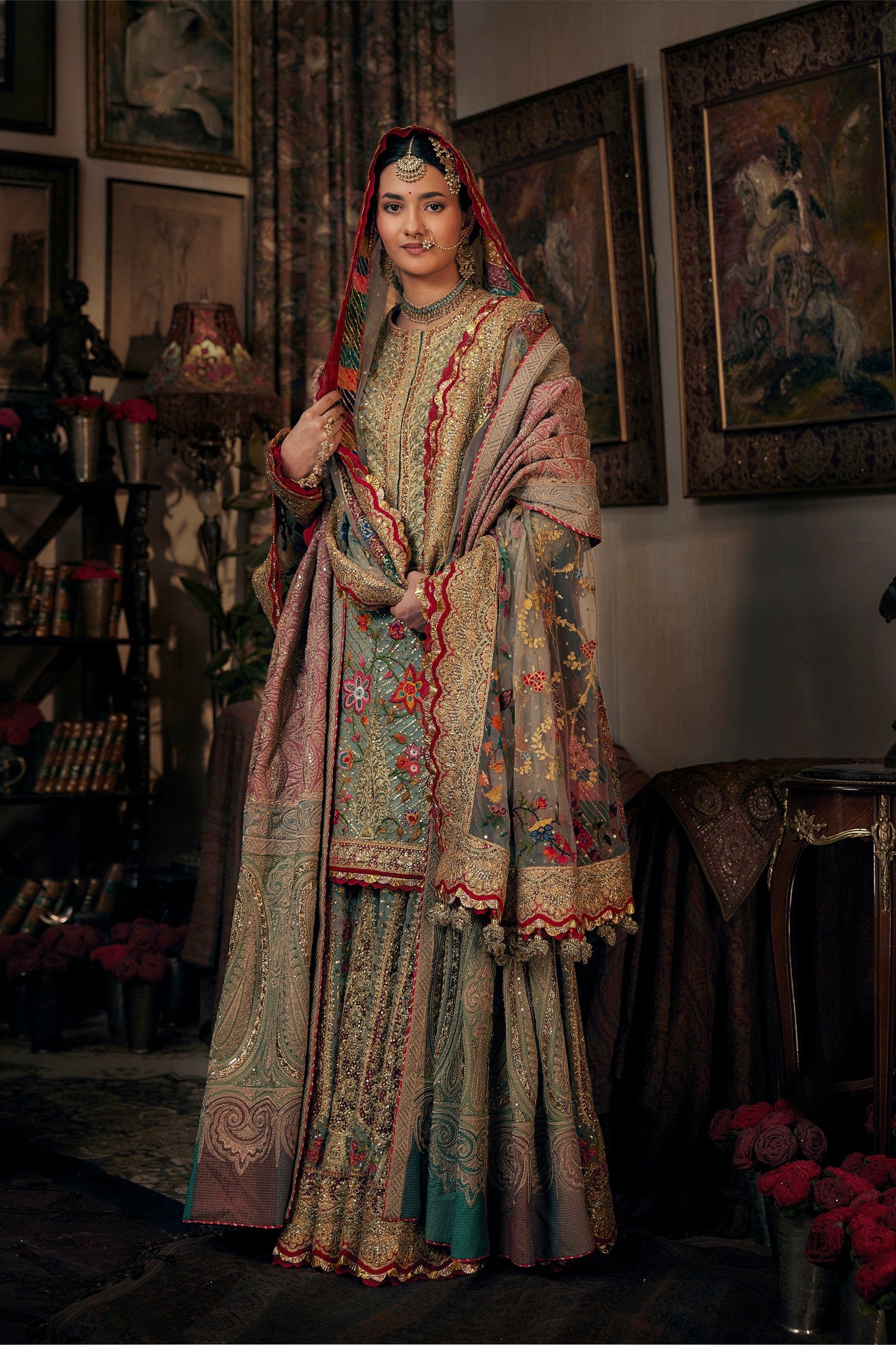 Pale Blue Kurti-Sharara Set