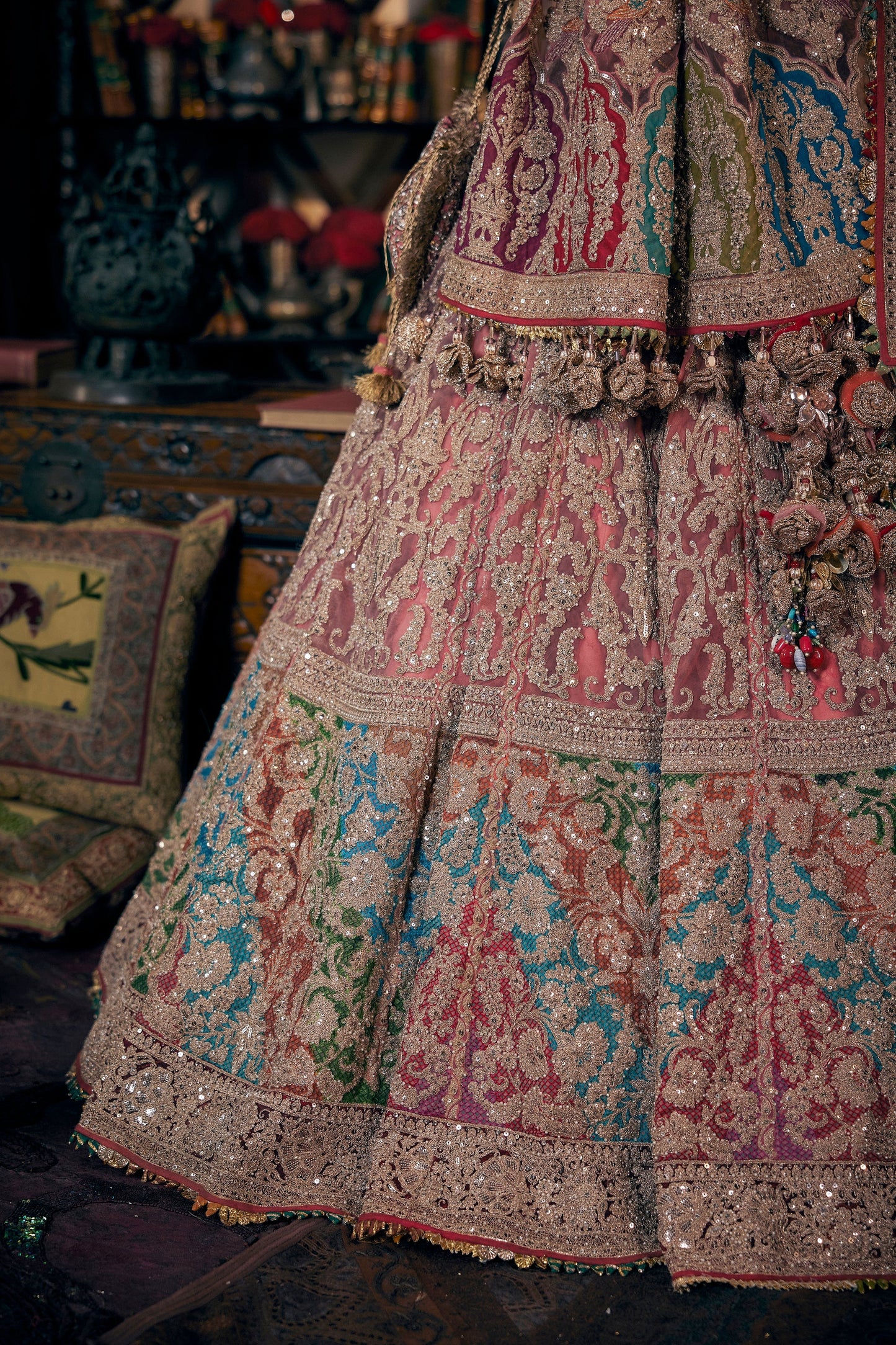 Coral Hued Lehenga