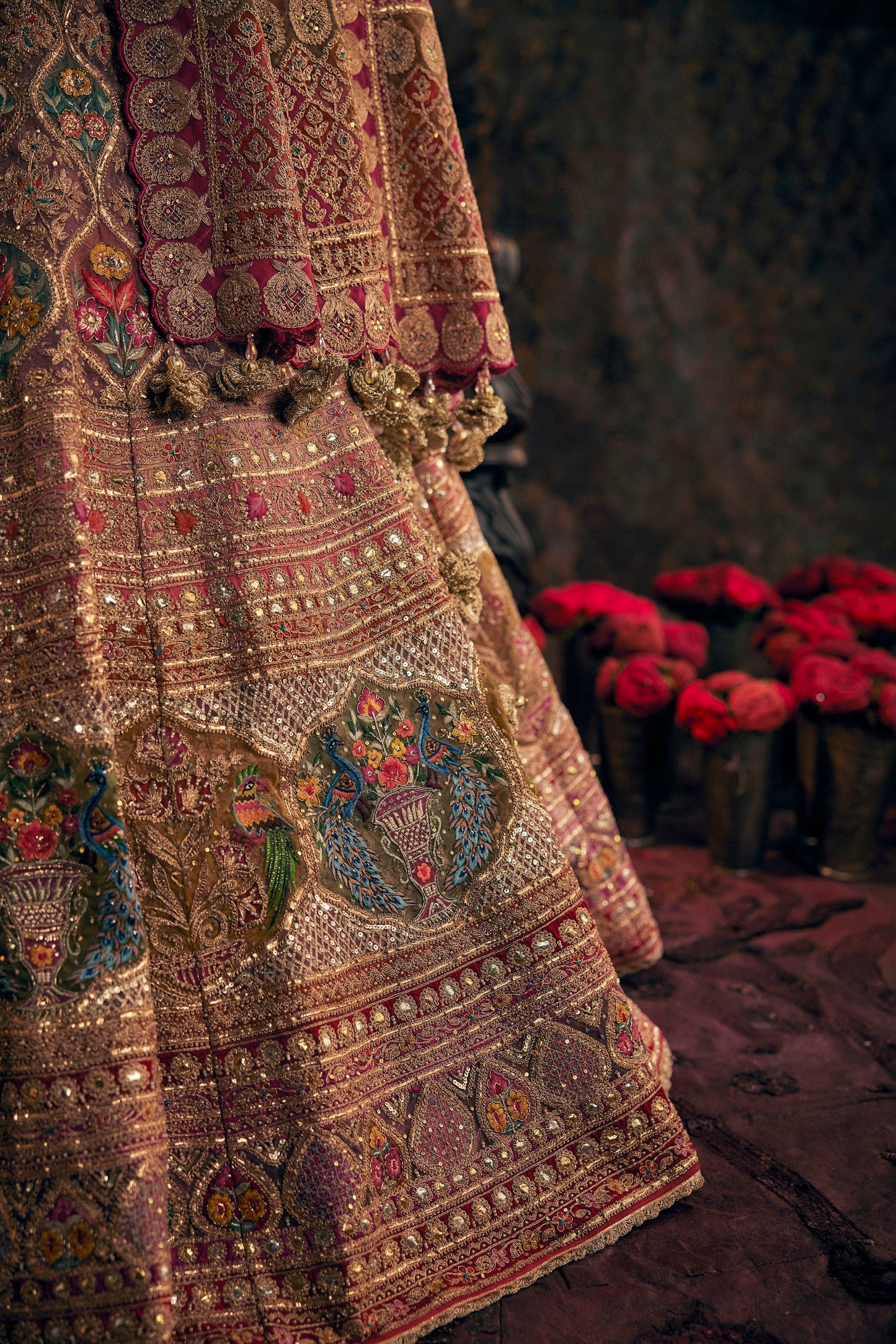 Earthy Pink Embroidered Lehenga