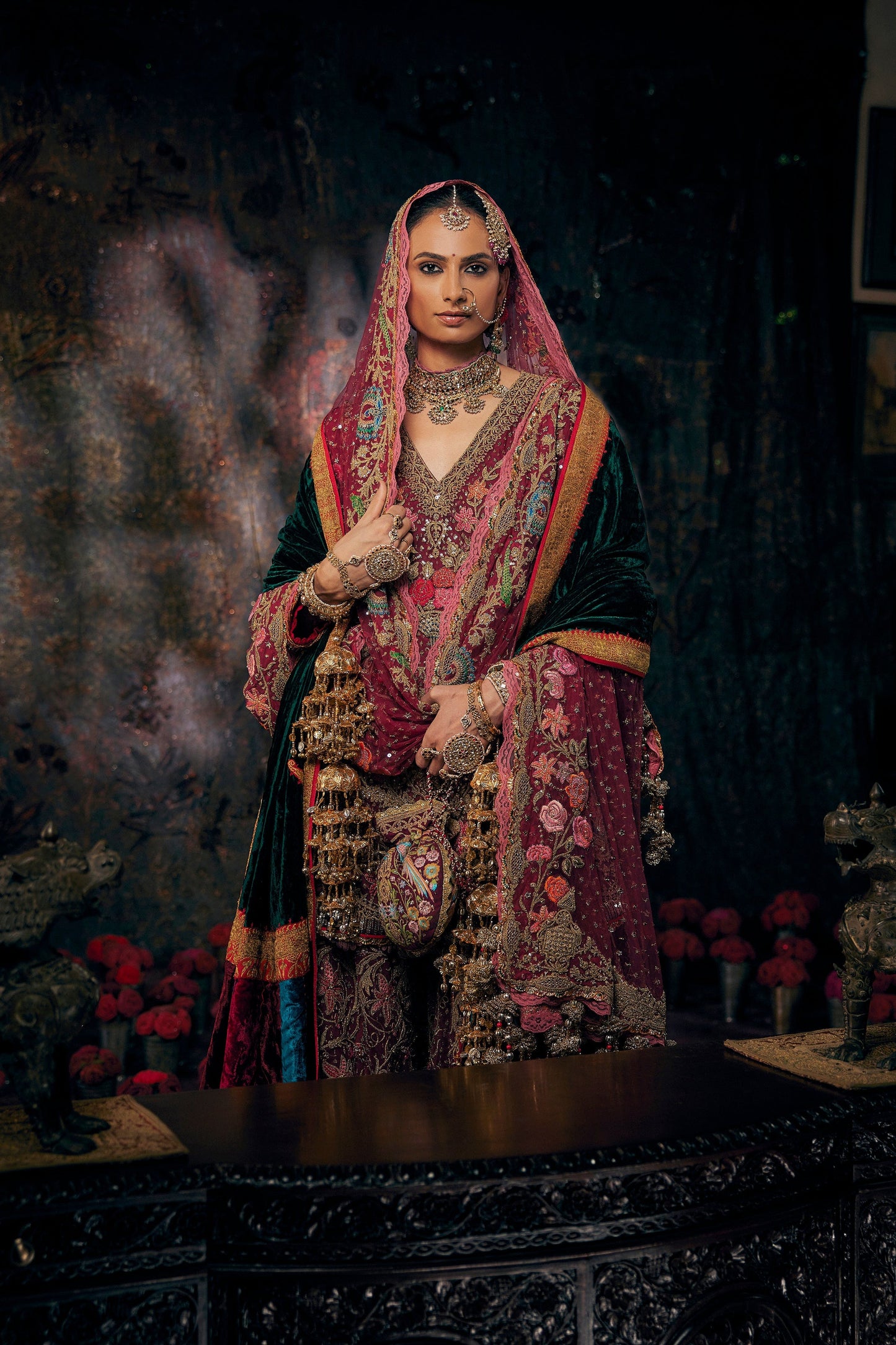 Ruby Pink Kurti-Sharara Set