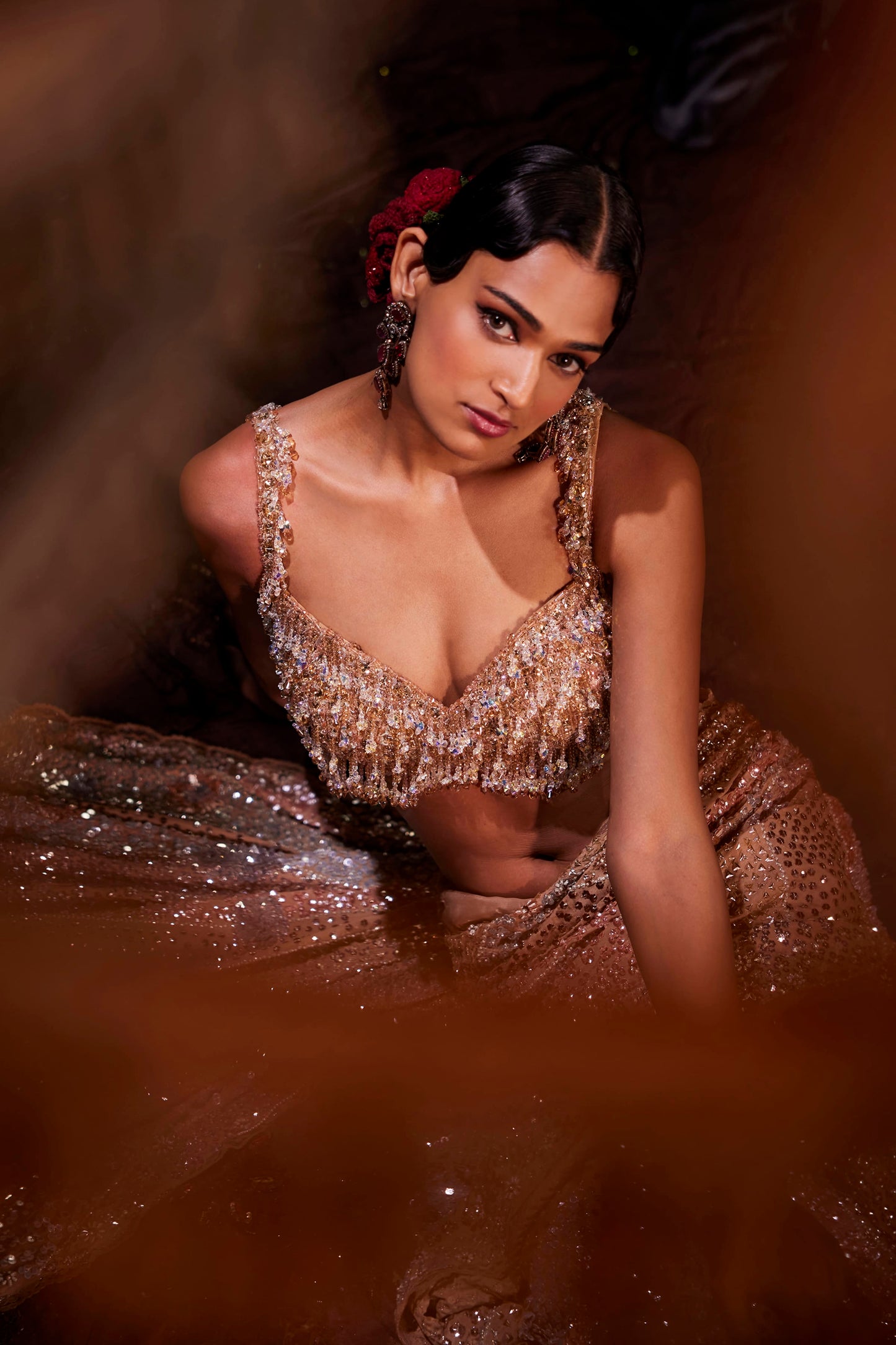 Sequined Art Deco Saree