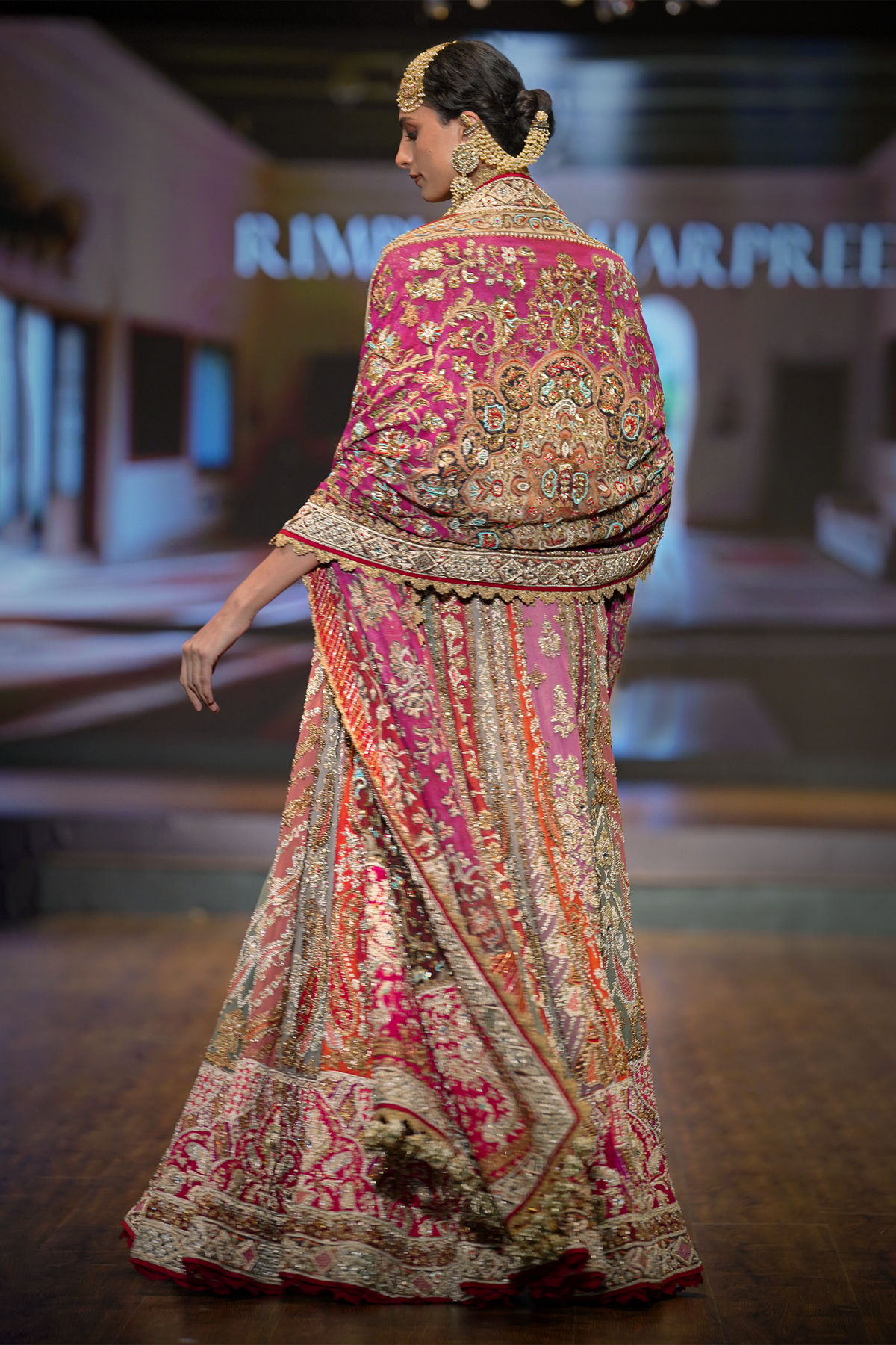 Antique Rose Embroidered Lehenga