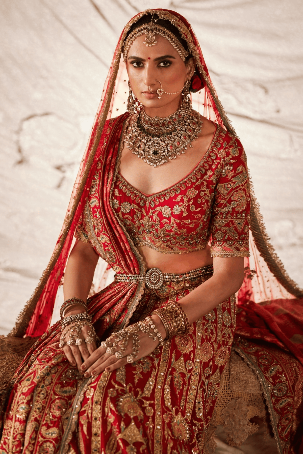 Deep Red Lehenga