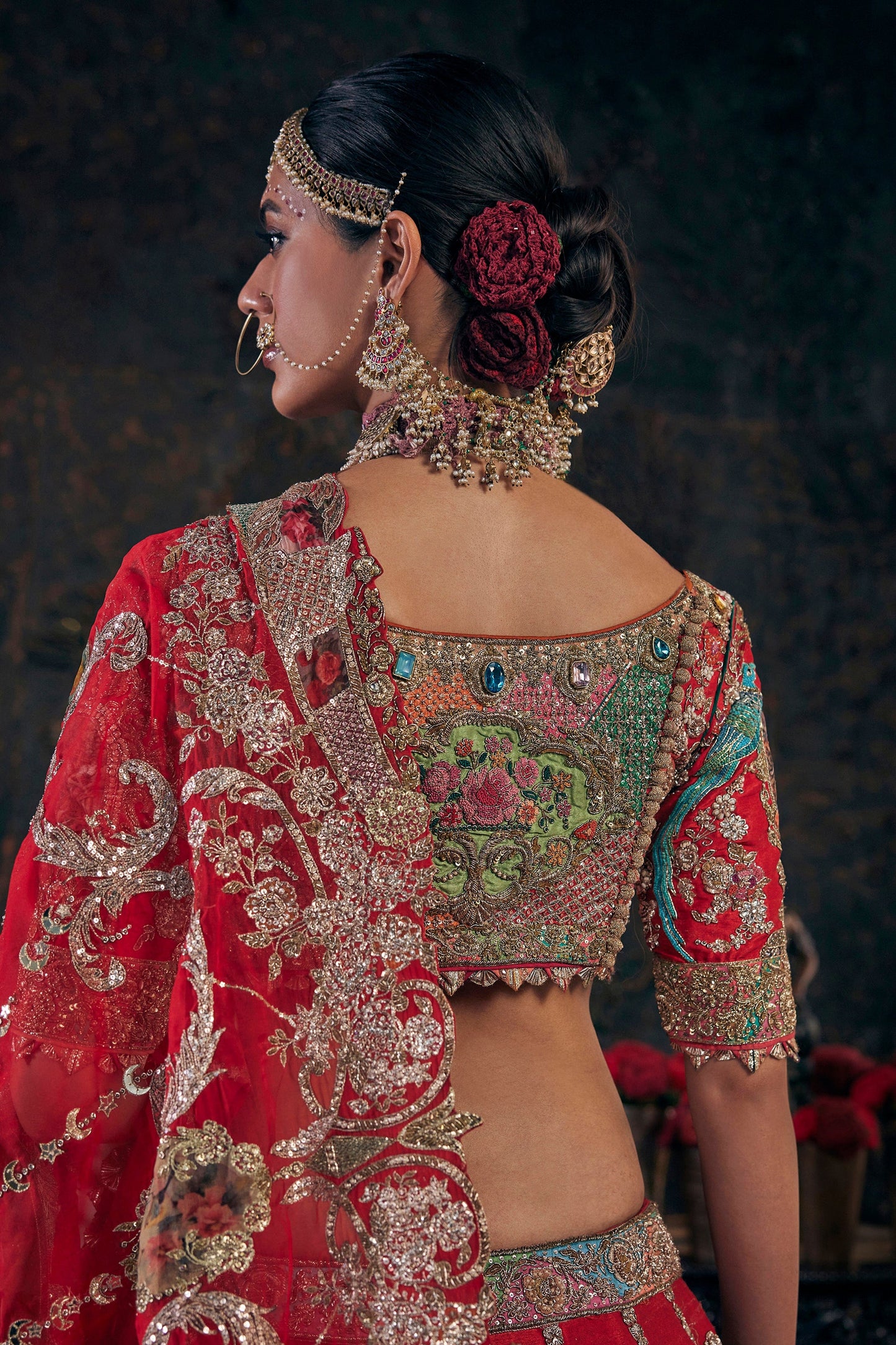 Earthy Scarlet Red Lehenga
