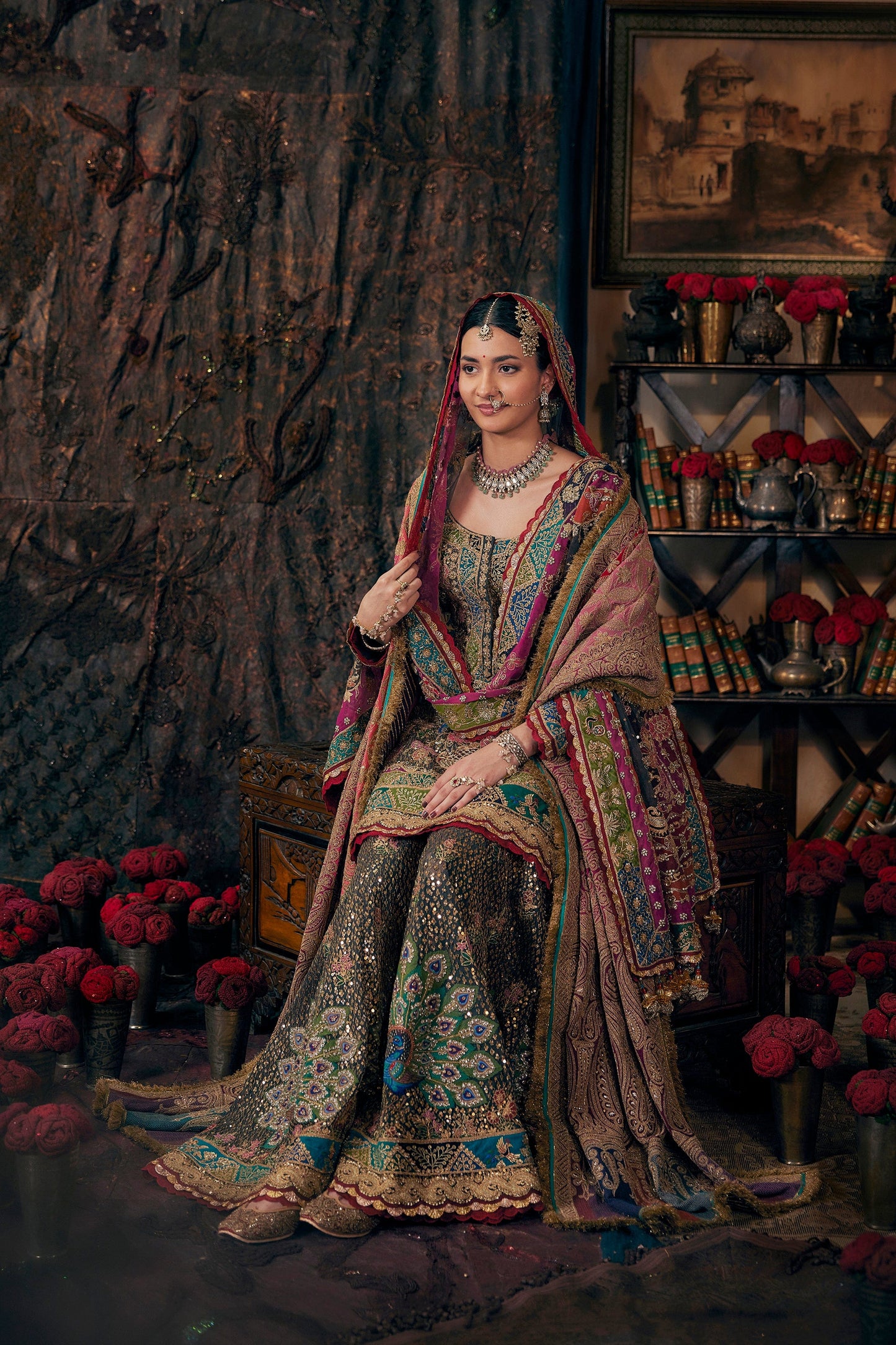 Charcoal Grey Kurti-Sharara Set