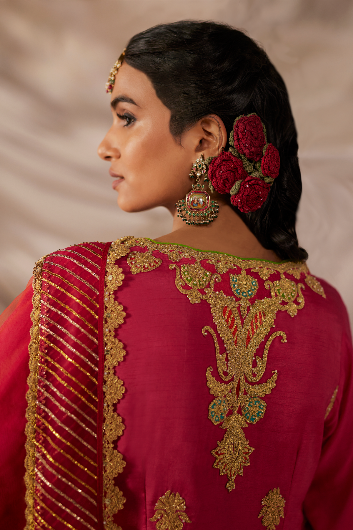 Rani pink kurta Set