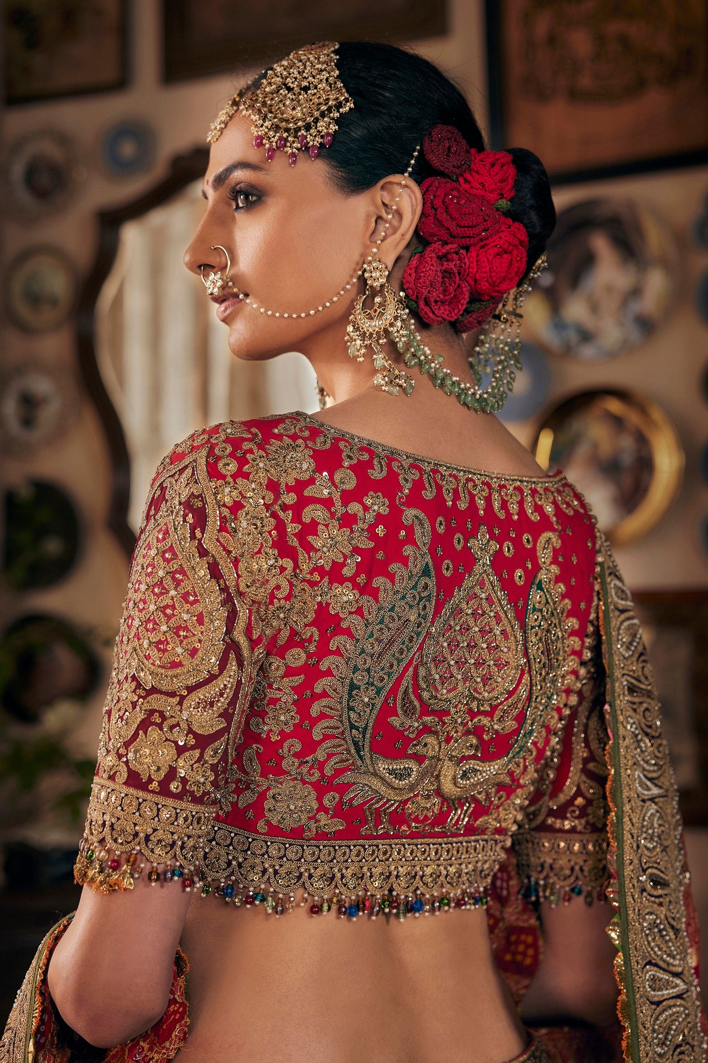 Vivid Red Hued Lehenga