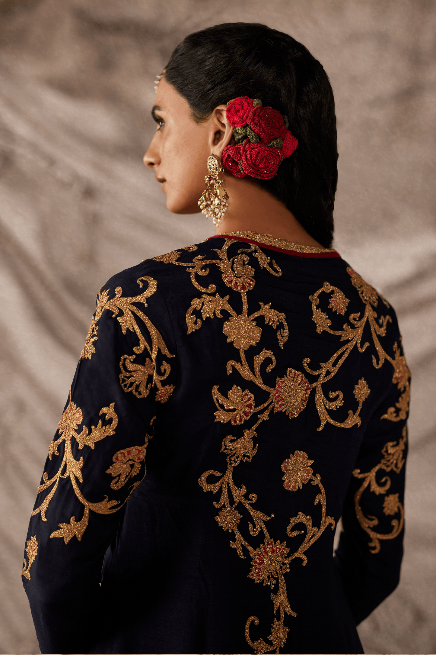 Midnight Blue Kurta - Sharara Set