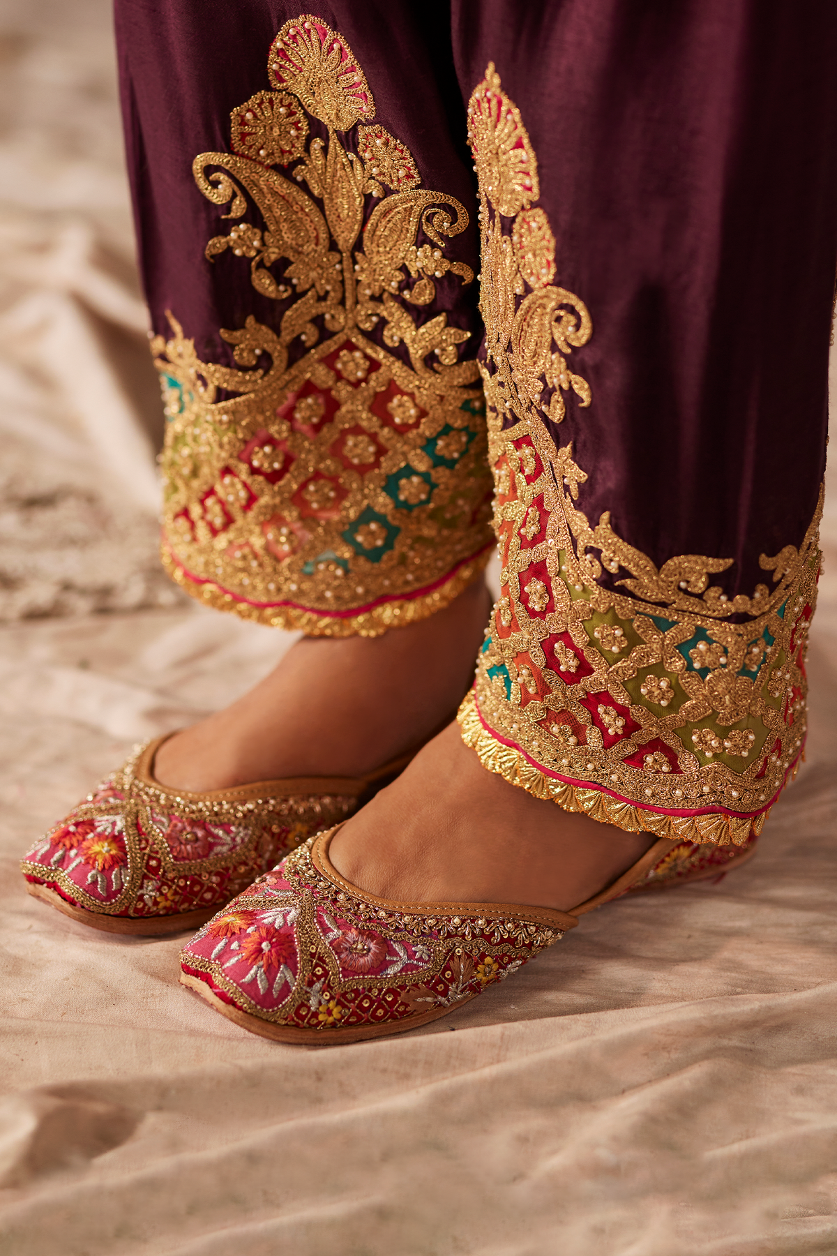 Rani pink kurta Set