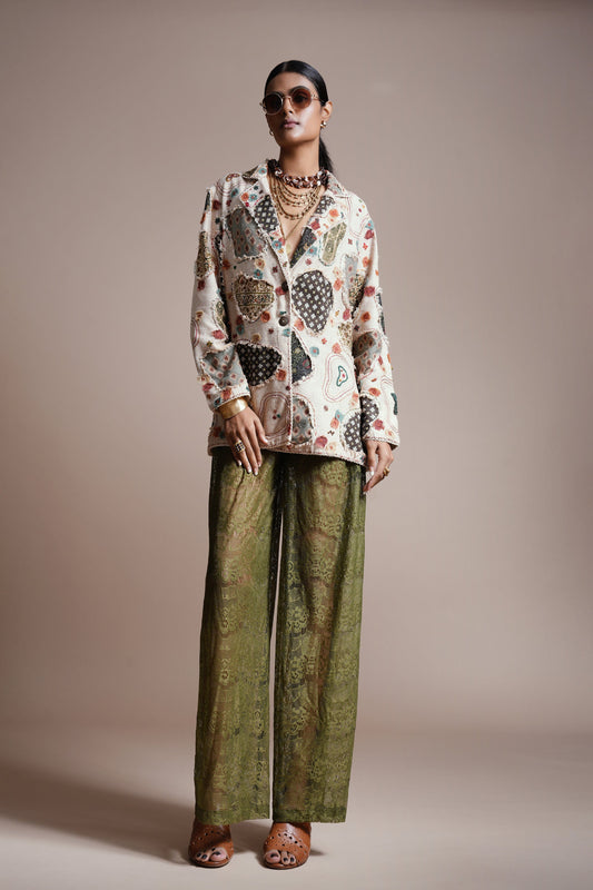 Mist Ivory Wanderer Patchscape Jacket