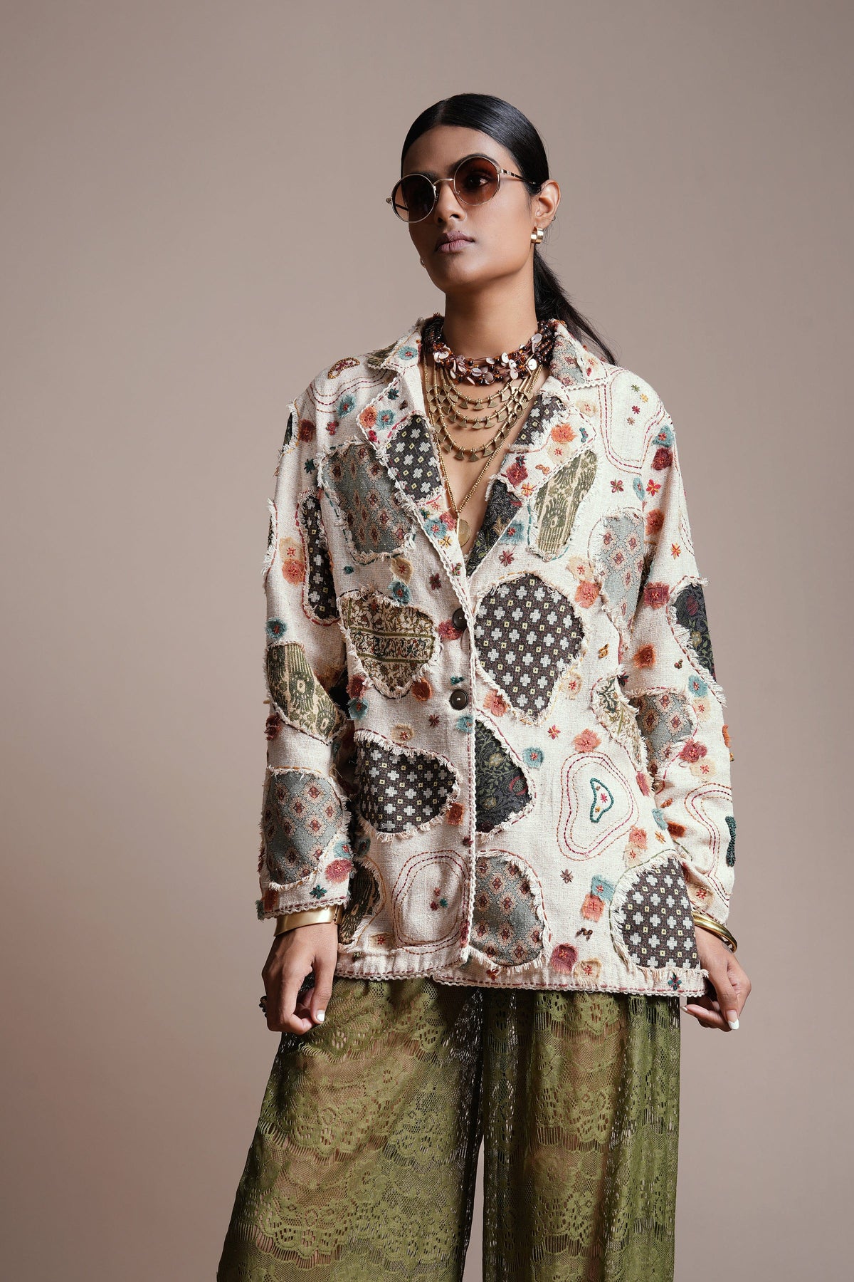 Mist Ivory Wanderer Patchscape Jacket