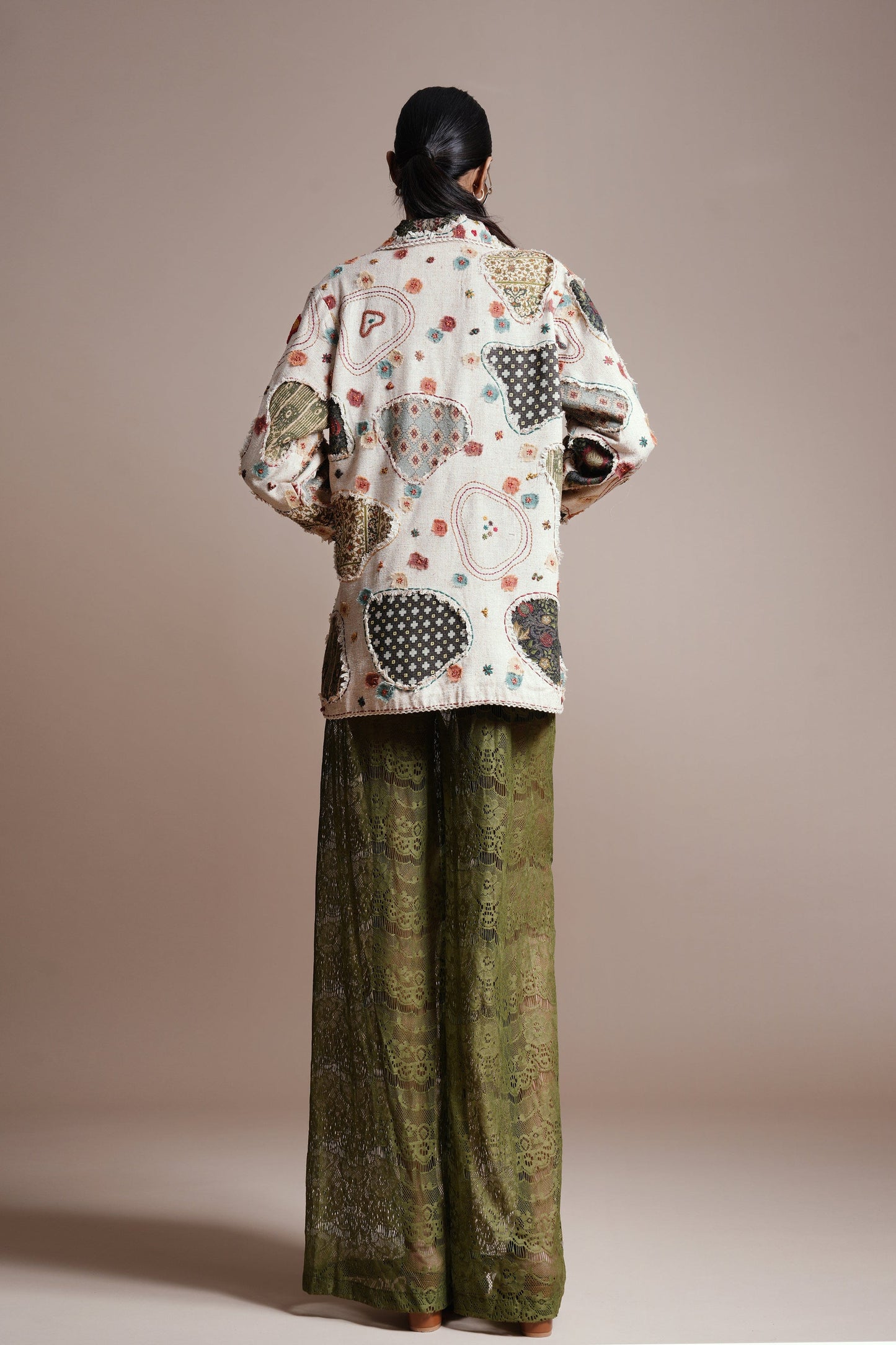 Mist Ivory Wanderer Patchscape Jacket
