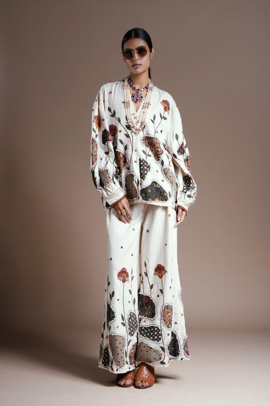 Mist Ivory Blossom Co-Ord Set