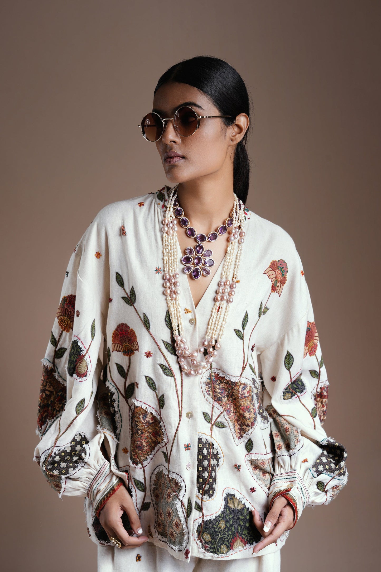 Mist Ivory Blossom Co-Ord Set