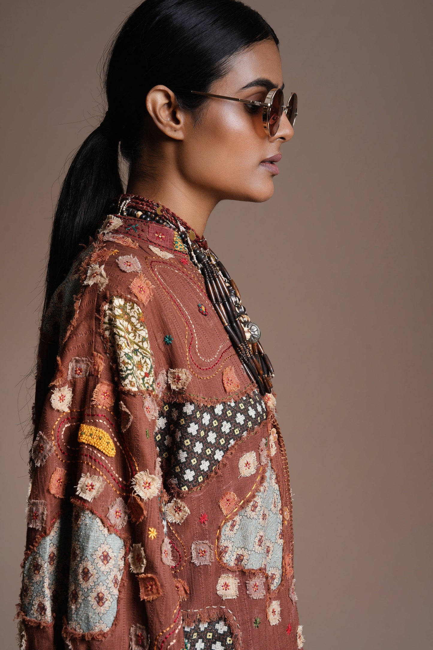 Brown Wanderer Patchscape Shirt