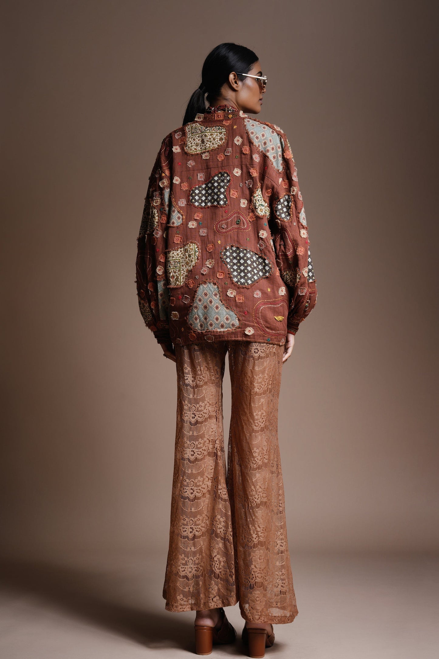 Brown Wanderer Patchscape Shirt