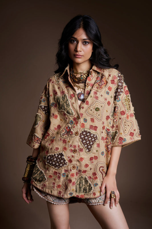 Mustard Wanderer Patch Scape Sacket