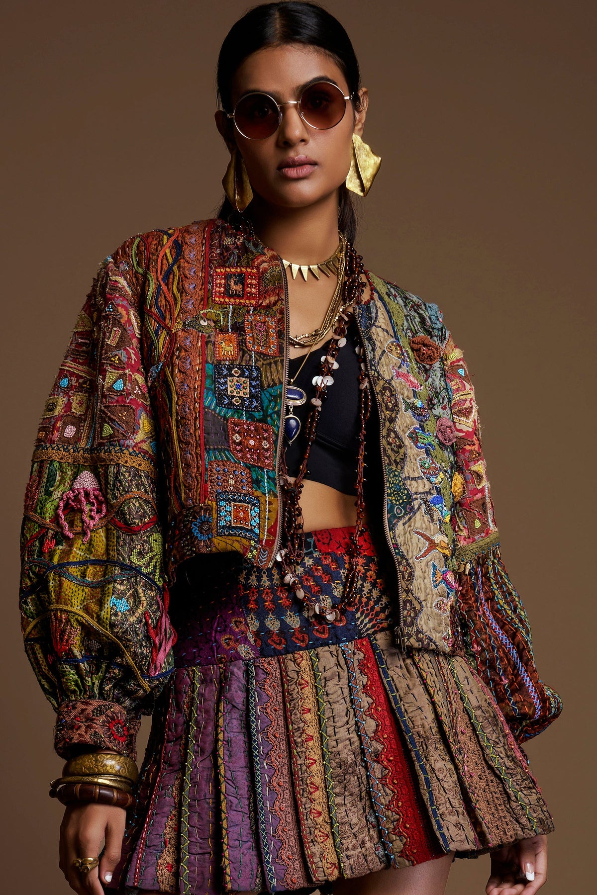 Cropped Bomber Jacket