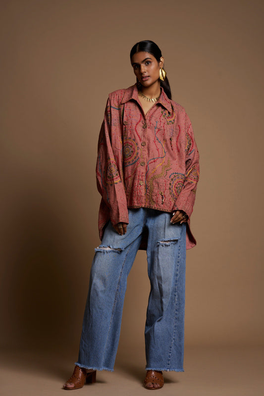 Desert Rose Artsy Over Shirt