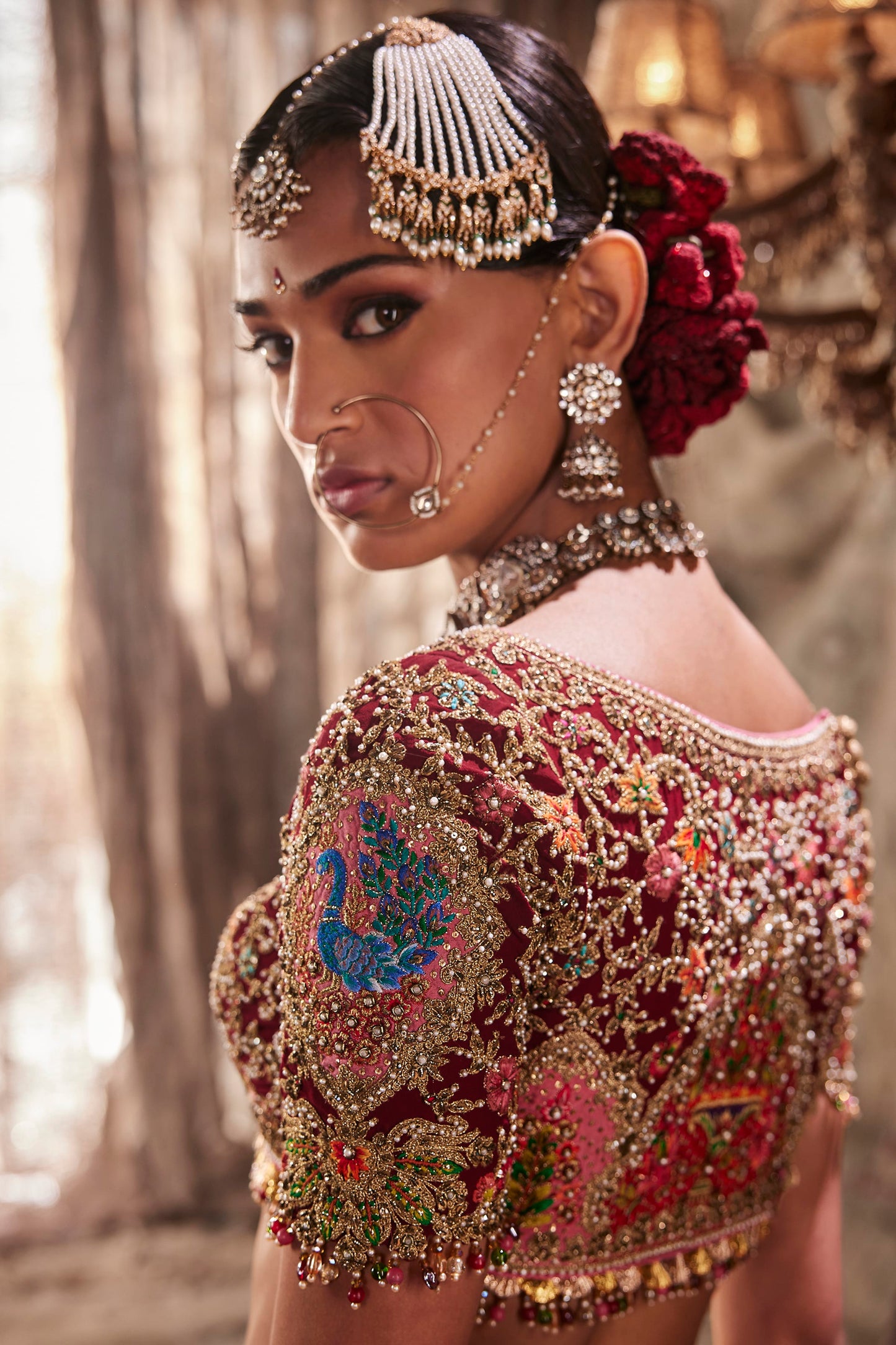 Deep Earthy Maroon Lehenga