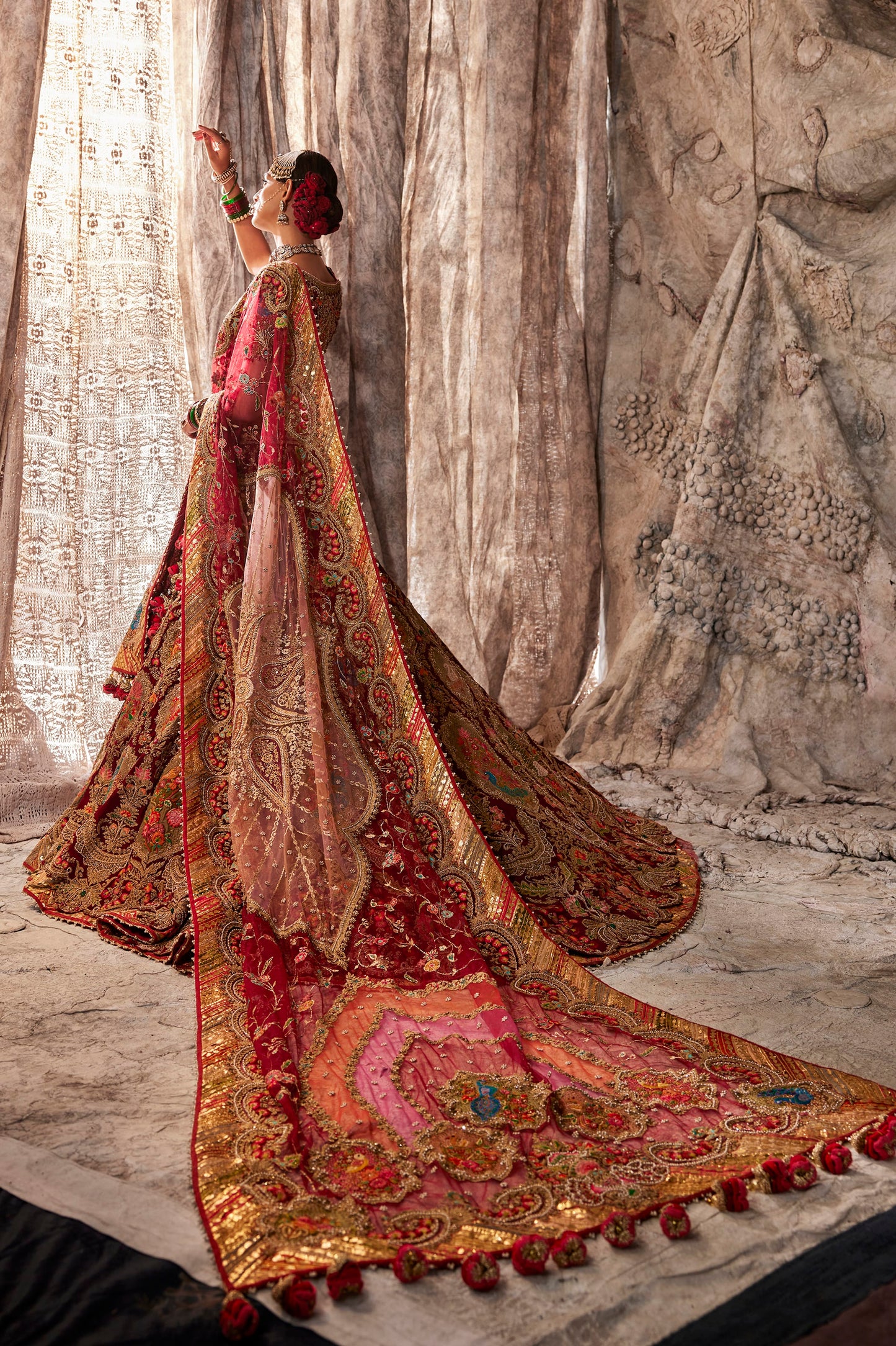 Deep Earthy Maroon Lehenga