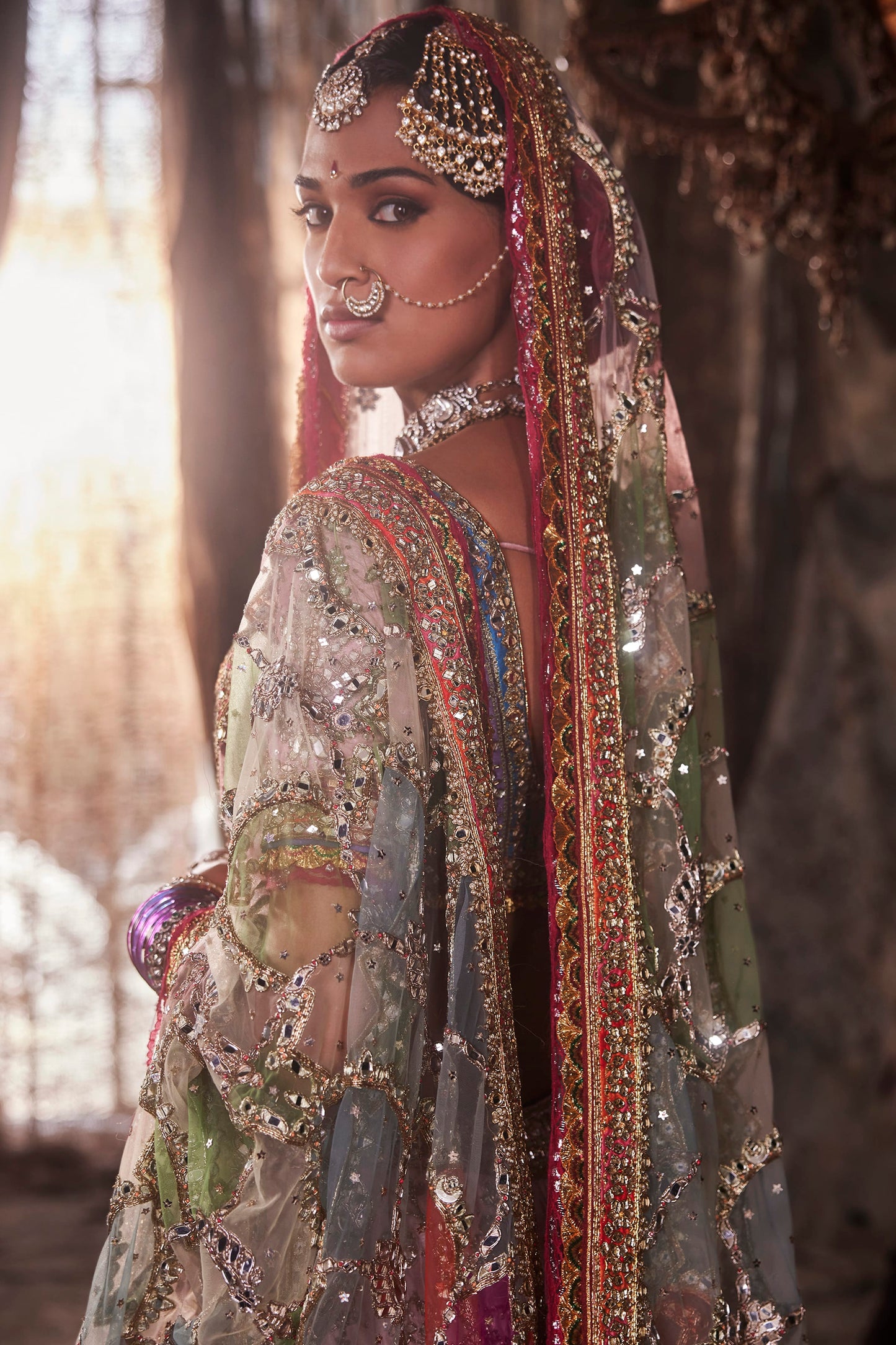 Carnation Pink Silk Lehenga