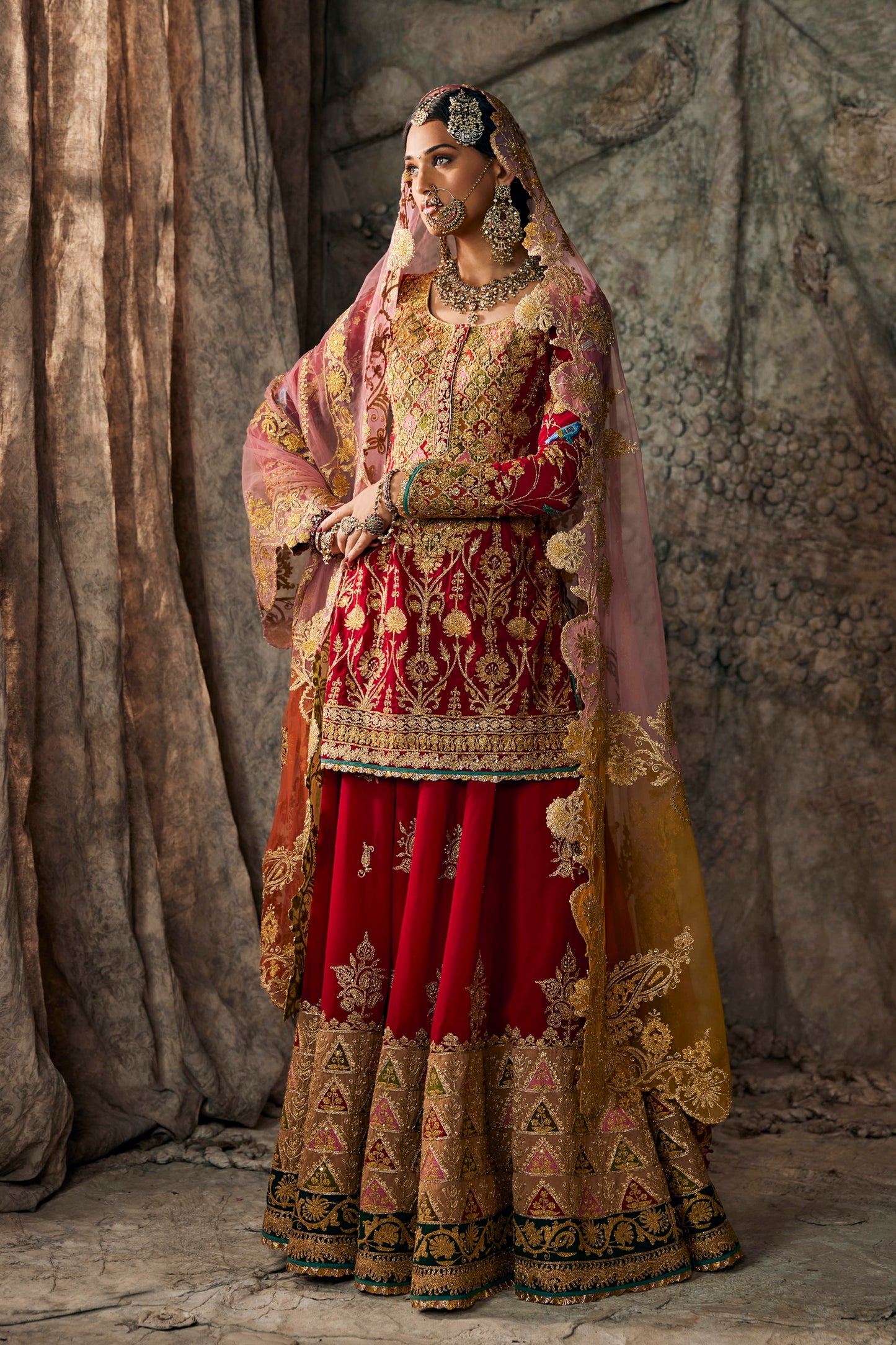 Earthy Maroon Kurti Sharara Set