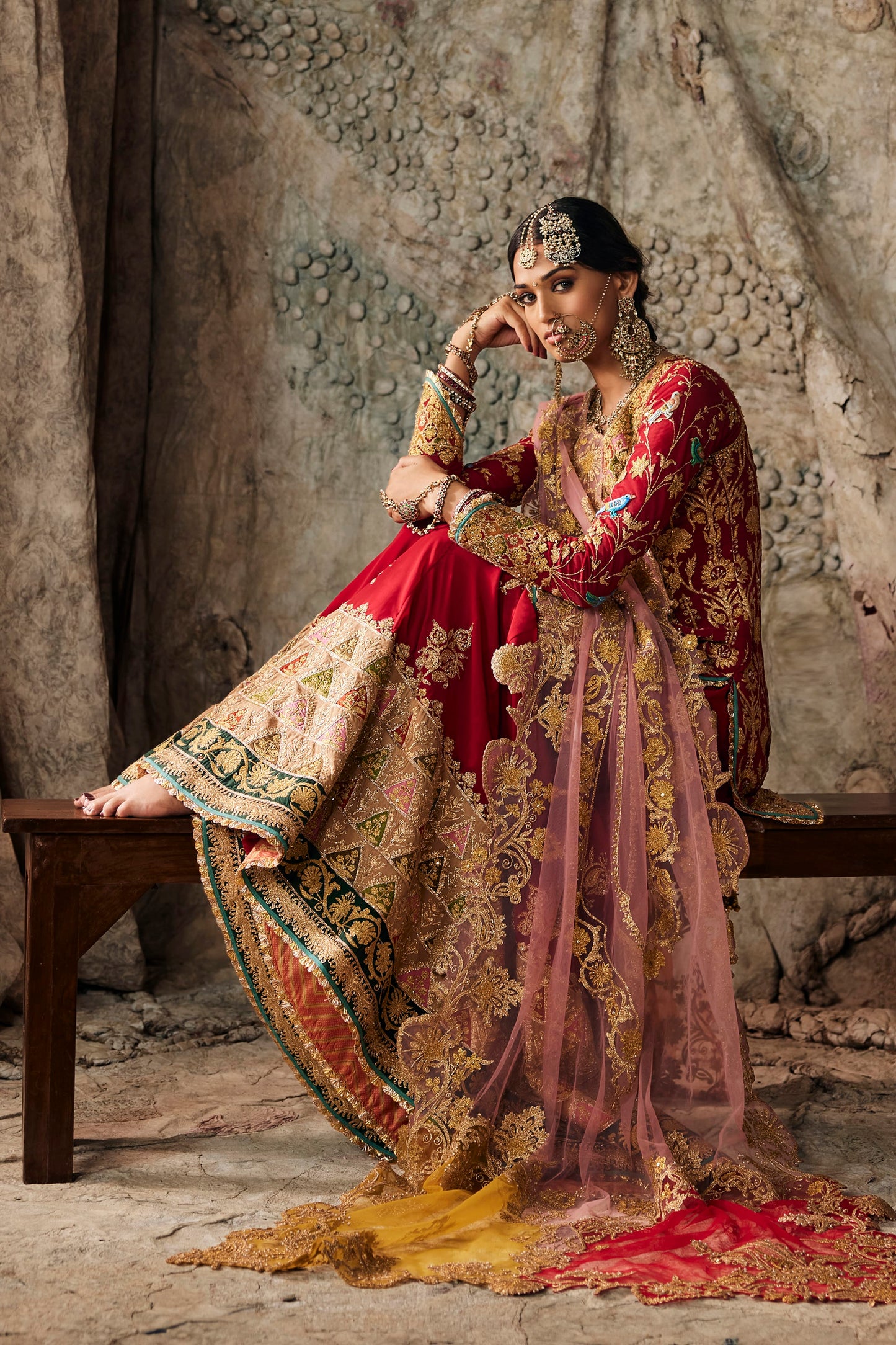 Earthy Maroon Kurti Sharara Set