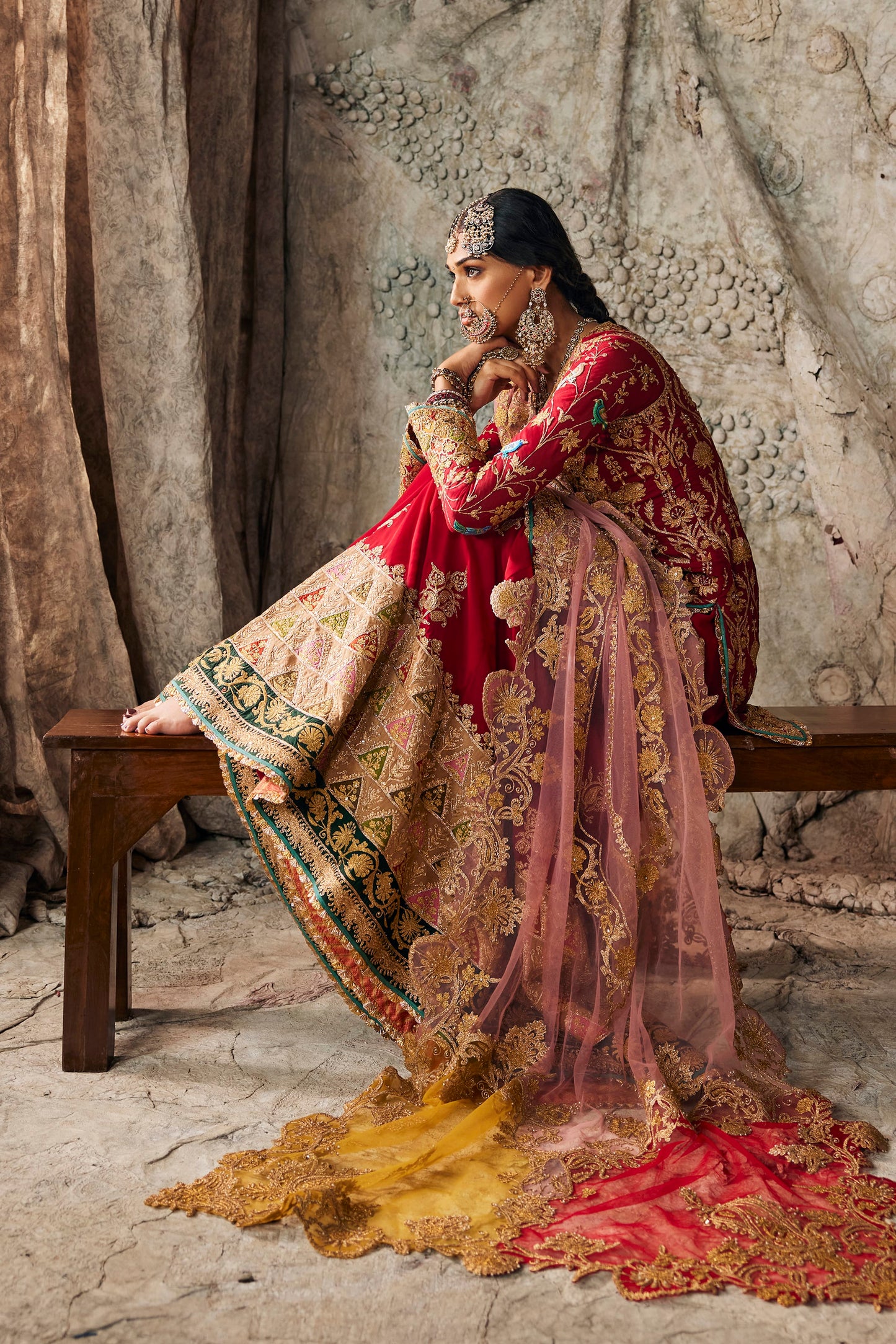 Earthy Maroon Kurti Sharara Set