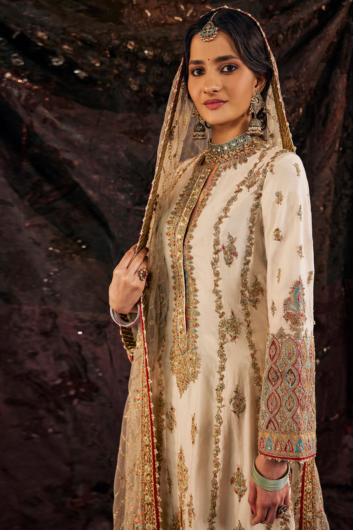 Pristine Ivory Kalidar Kurta Set