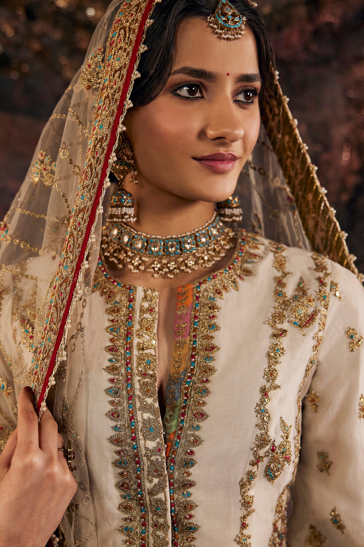 Pristine Ivory Kalidar Kurta Set