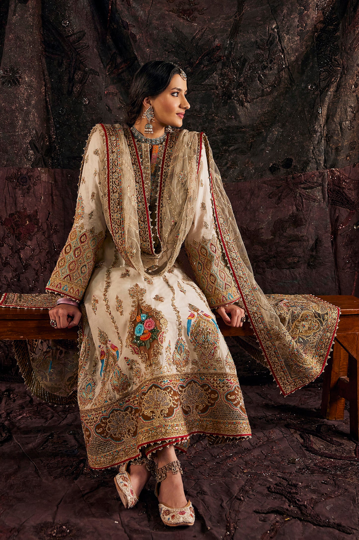 Pristine Ivory Kalidar Kurta Set