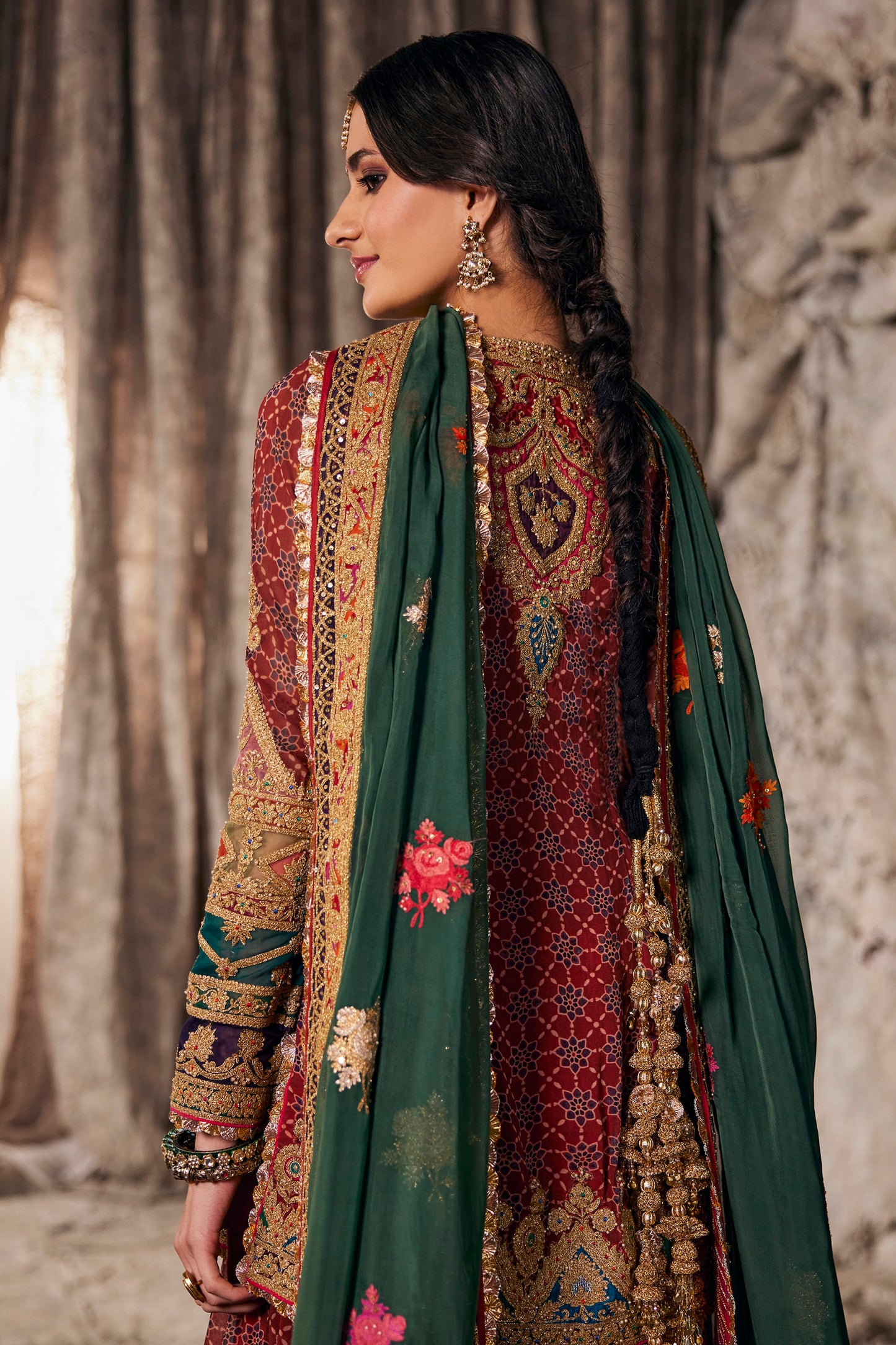 Burnished Brown Kalidar Kurta Set