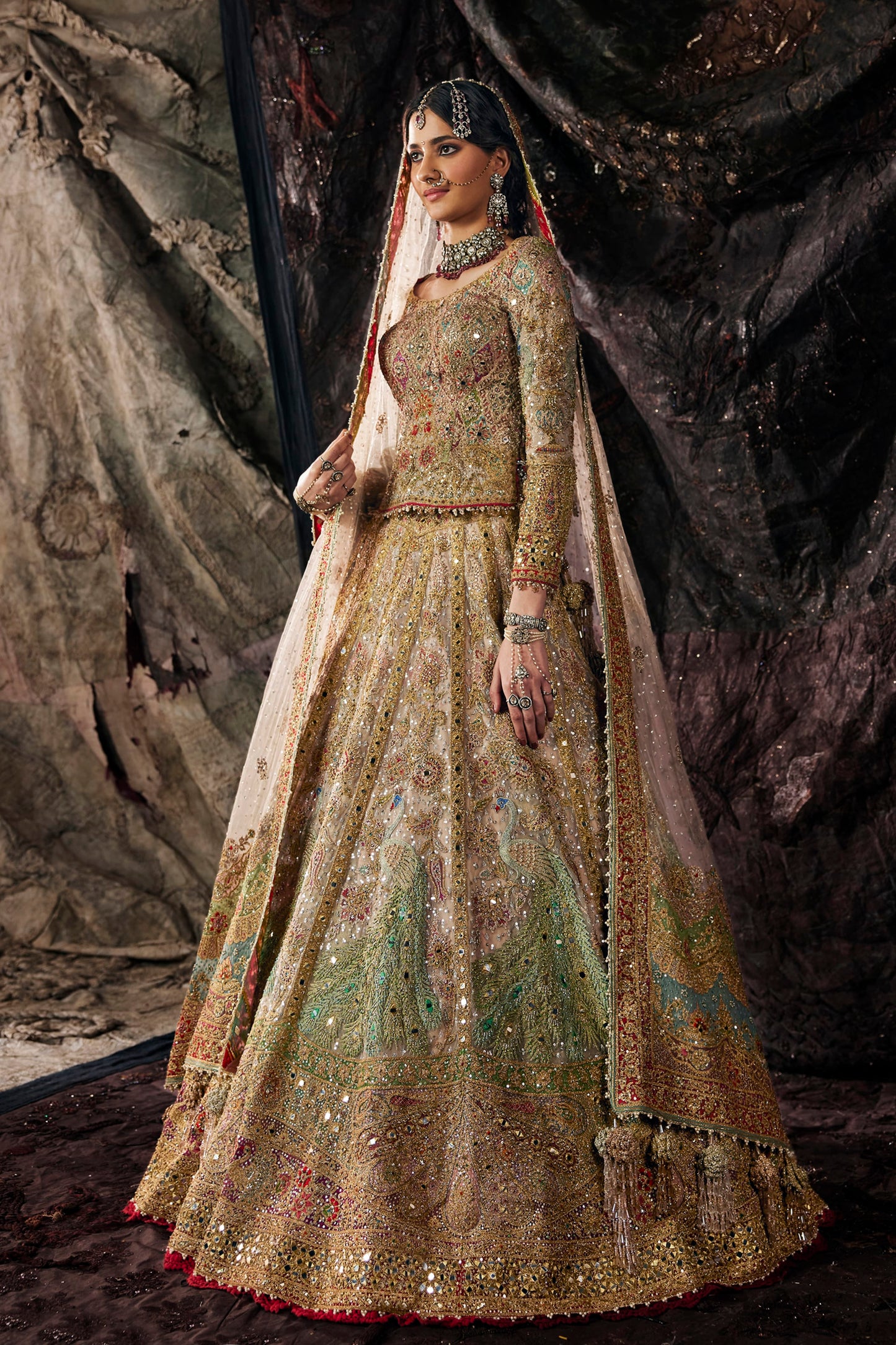 Soft Birch Tulle Lehenga